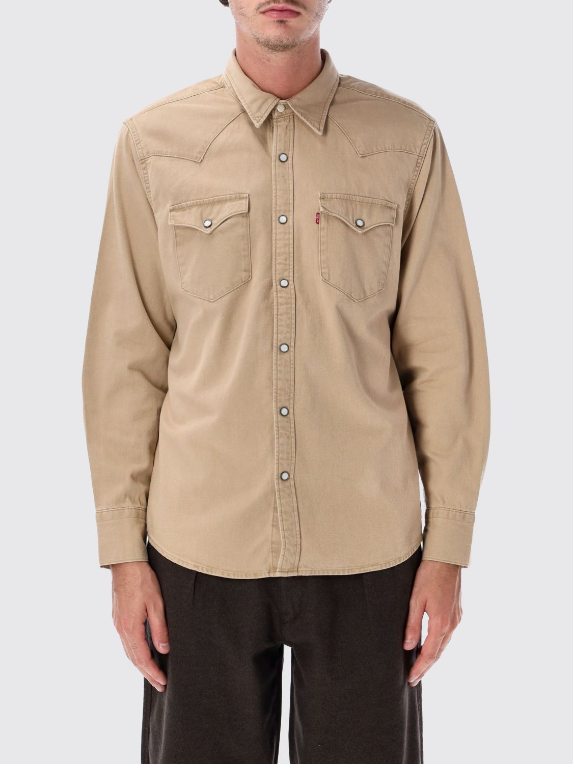 LEVI'S Camicia Barstow a maniche lunghe in denim di cotone