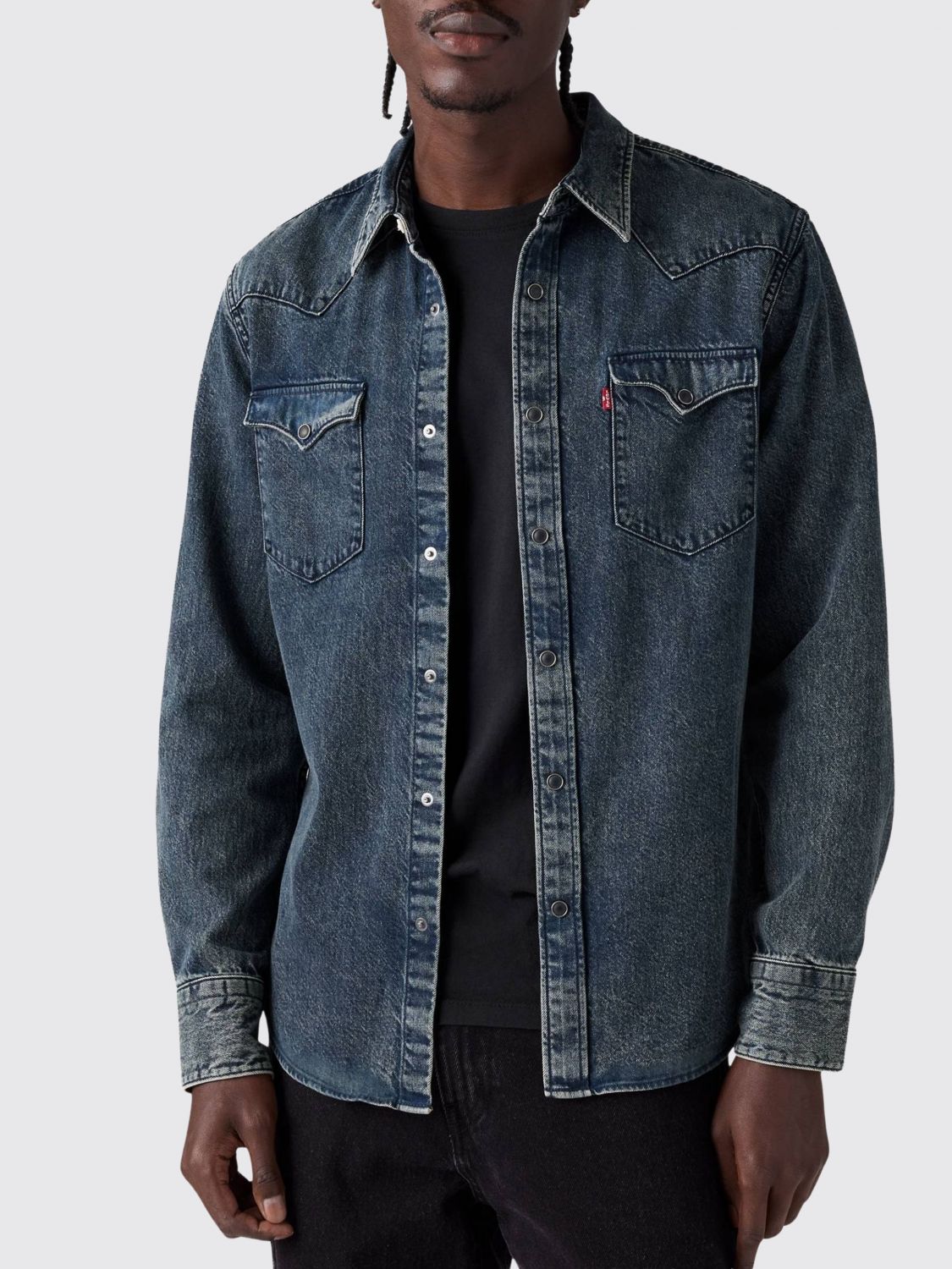 LEVI'S Camicia Barstow a maniche lunghe in denim di cotone