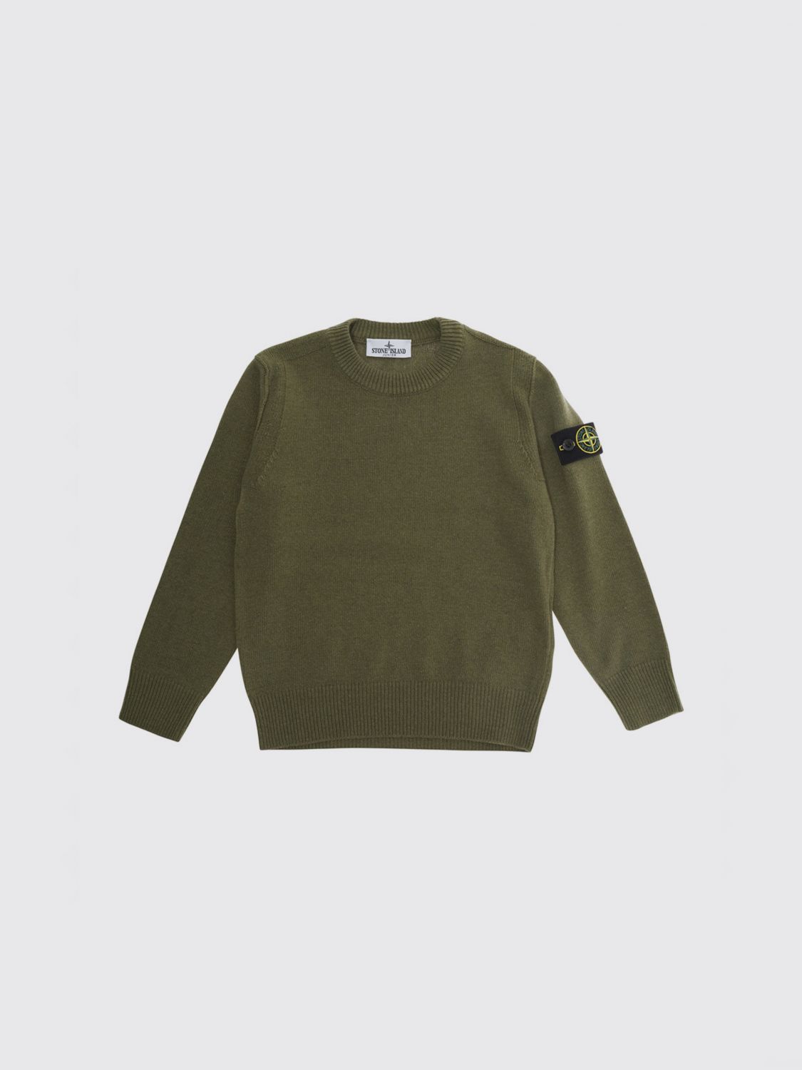 STONE ISLAND Jungen-Pullover mit Rundhalsausschnitt aus Woll-Kaschmir-Mischung