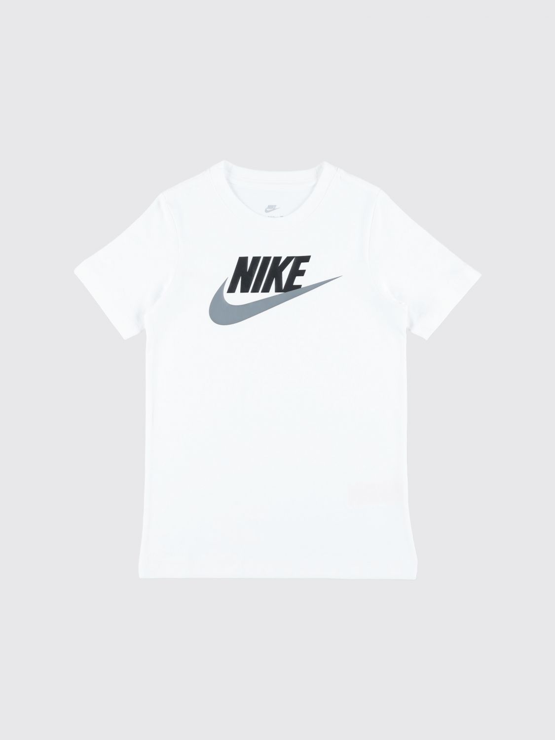 NIKE T-shirt da bambino in cotone con logo Swoosh