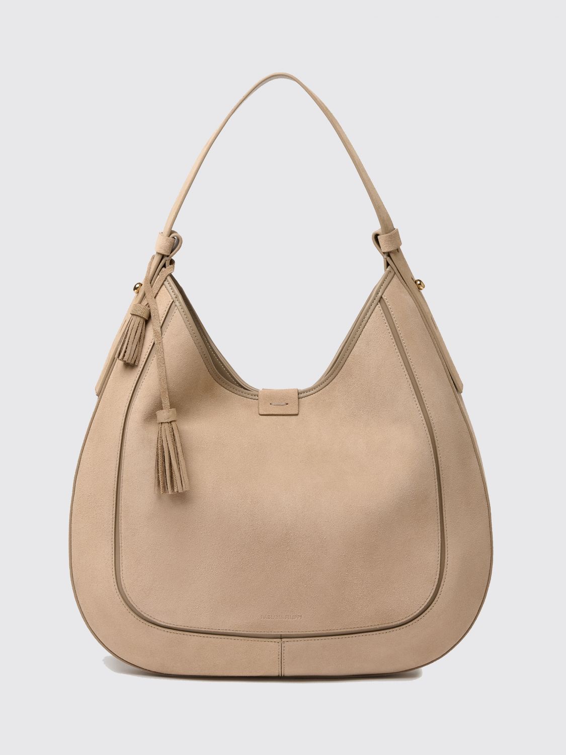 FABIANA FILIPPI Large Suede Shoulder Bag with Adjustable Handle FABIANA FILIPPI Large Suede Shoulder Bag with Adjustable Handle