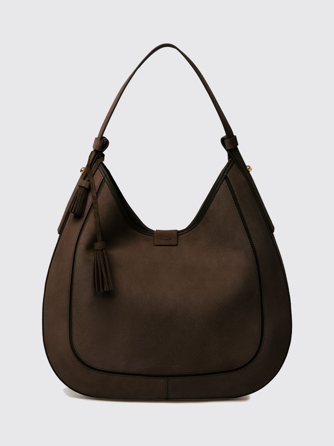 FABIANA FILIPPI Large Suede Shoulder Bag with Adjustable Handle FABIANA FILIPPI Large Suede Shoulder Bag with Adjustable Handle