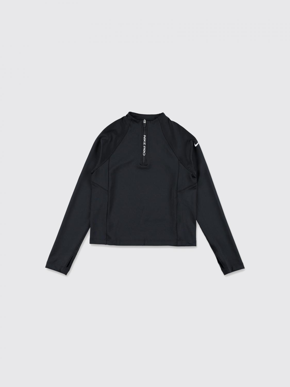 NIKE Girl's High-Neck Technical Fabric Half-Zip Jumper