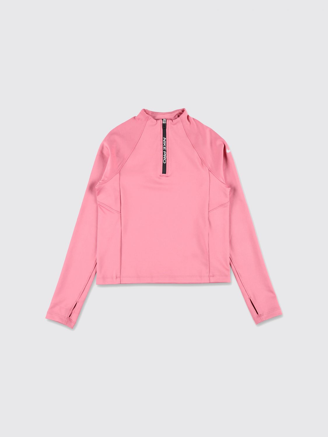 NIKE Girl's High-Neck Technical Fabric Half-Zip Jumper