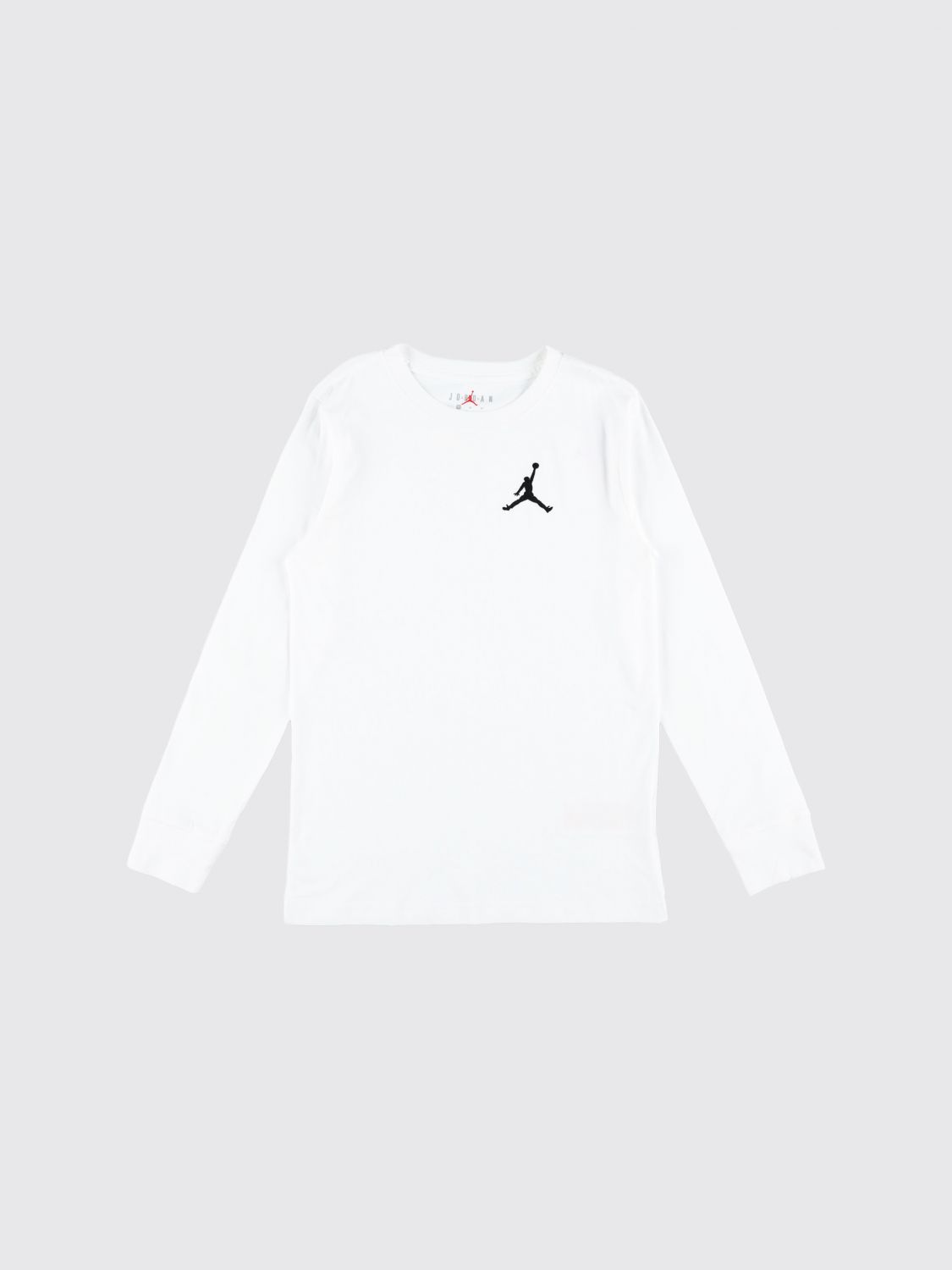 NIKE Boy's Long-Sleeved Cotton T-shirt with Contrast Logo