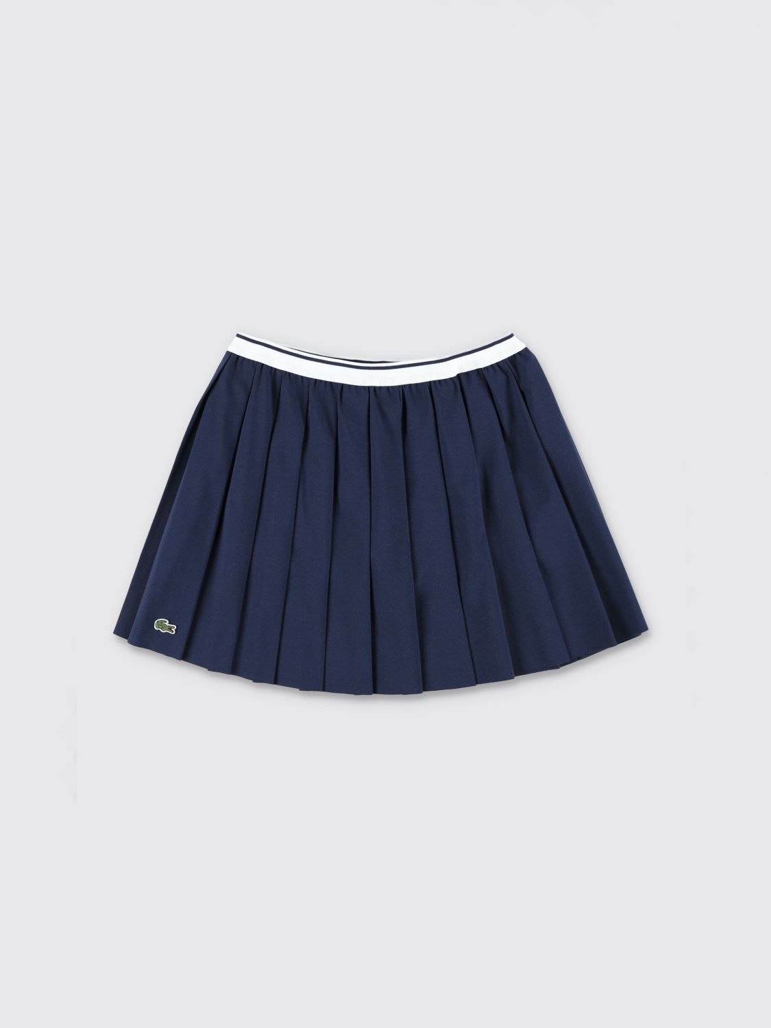 LACOSTE Minigonna plissettata da bambina in misto poliestere riciclato