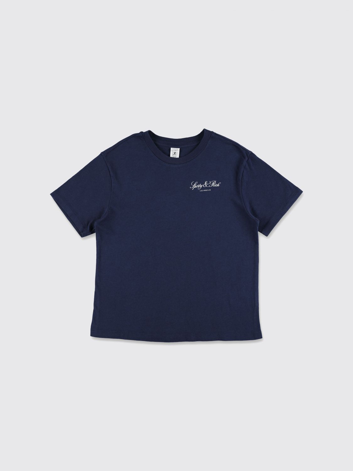 SPORTY & RICH Kid's Recycled Cotton T-Shirt with Logo Print