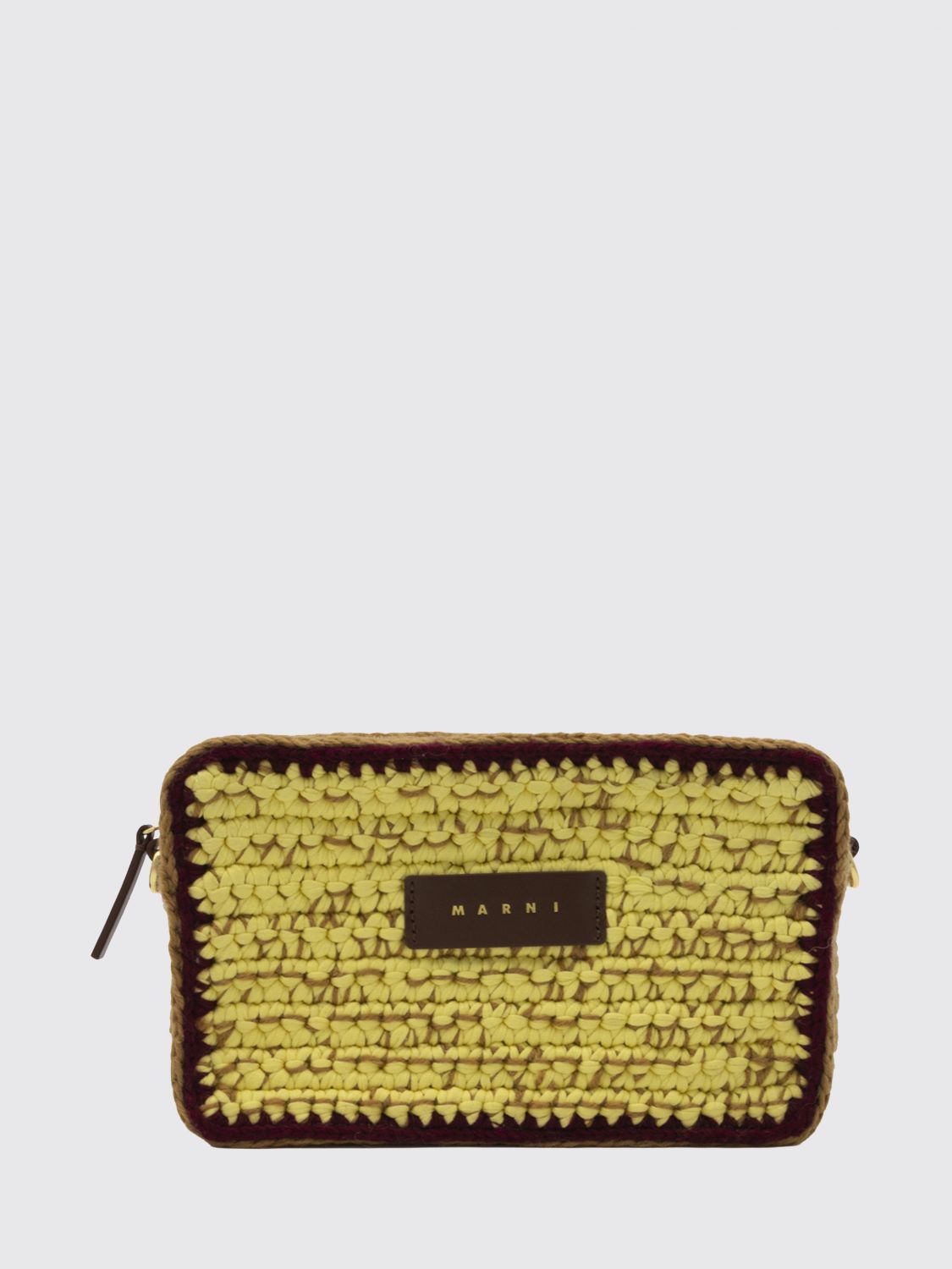 Marni Small Crochet Wool Shoulder Bag with Adjustable Strap · OS