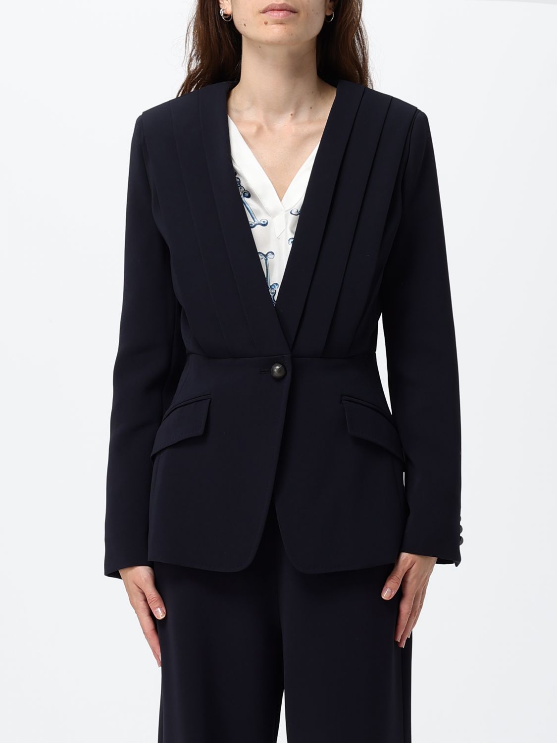 MAX MARA Single-Breasted Virgin Wool Slim Fit Blazer for Women