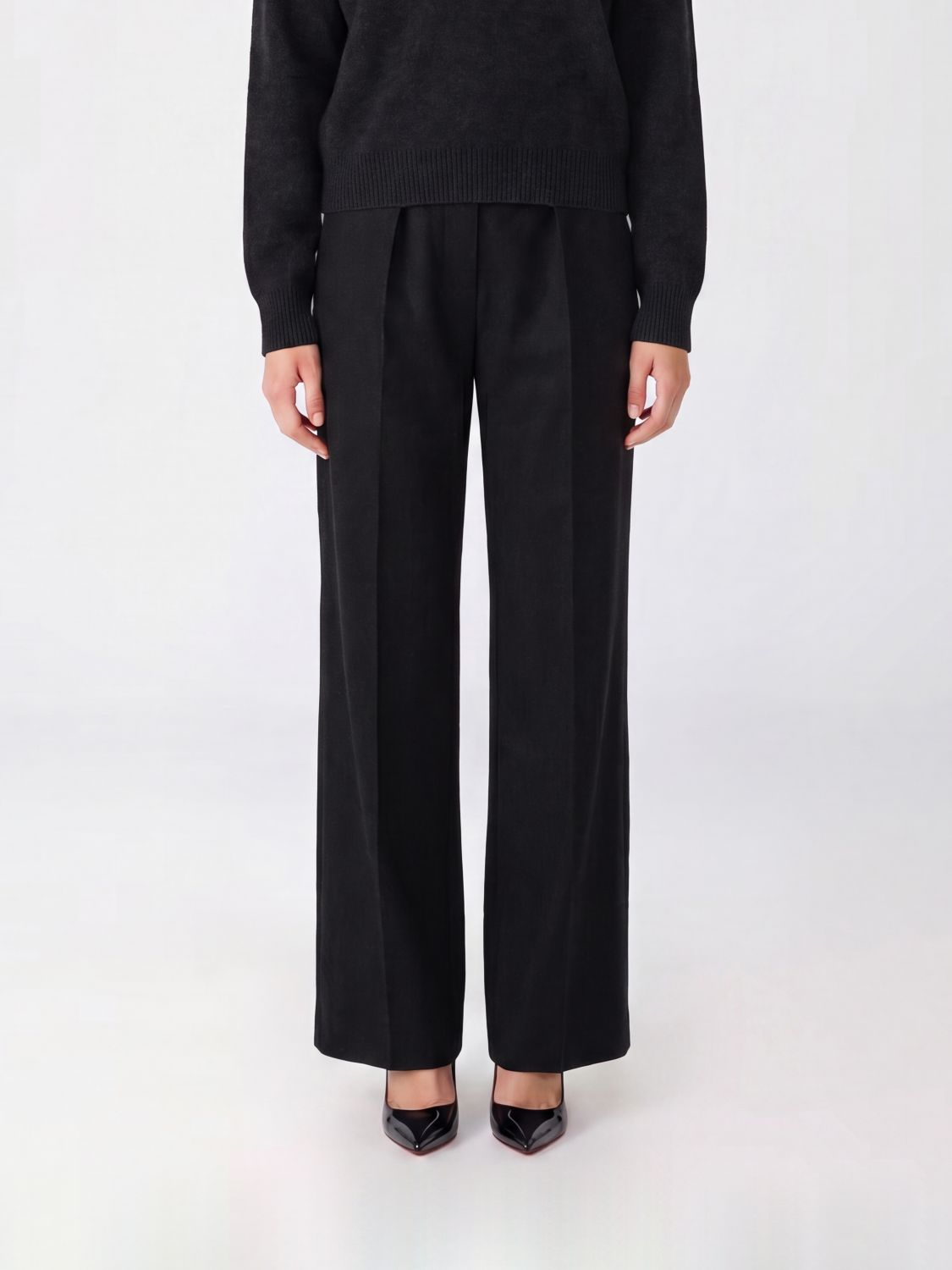 VICTORIA VICTORIA BECKHAM Cecilia High-Waisted Straight-Leg Wool Trousers