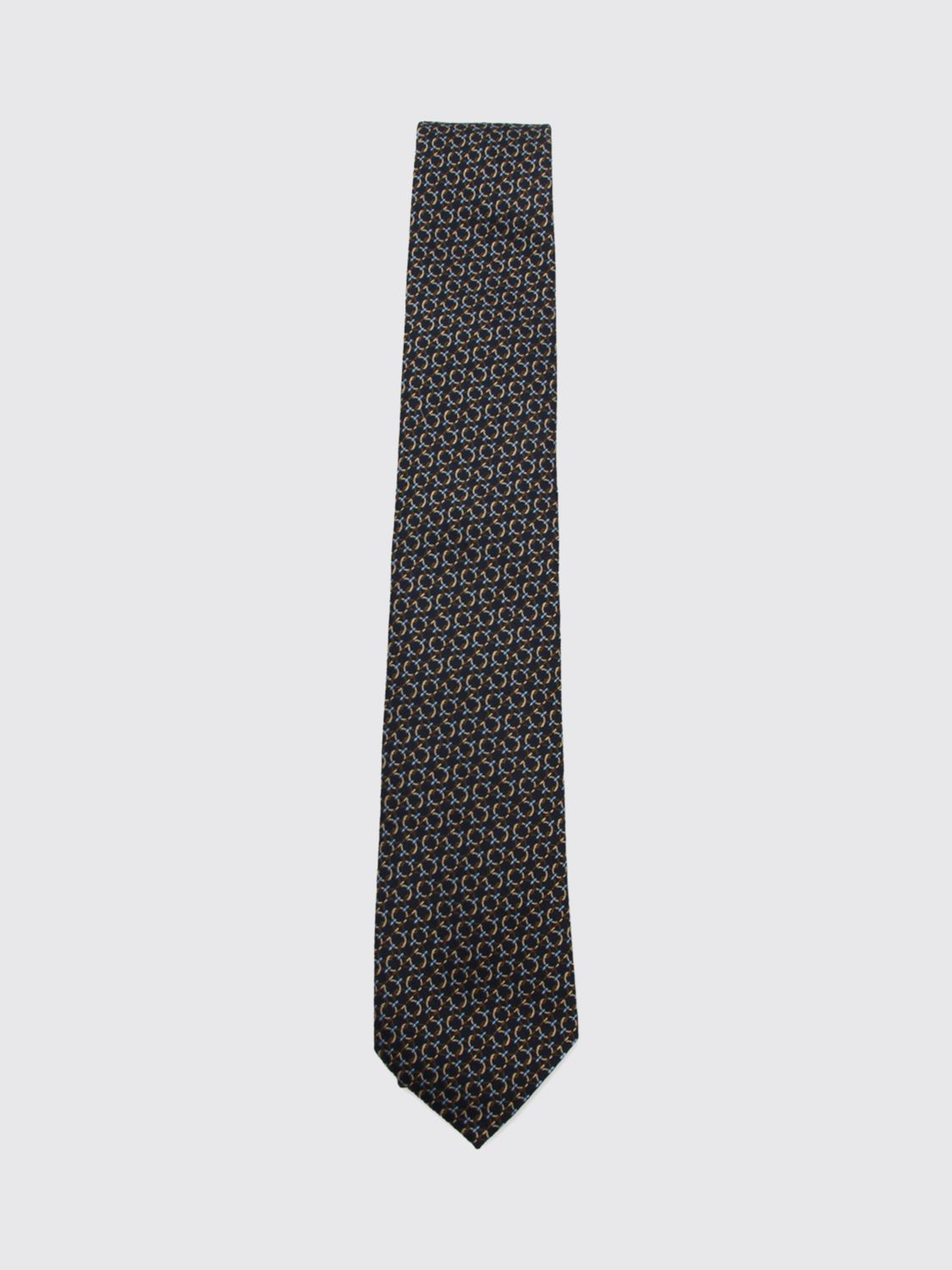 FERRAGAMO Tie Men color Navy