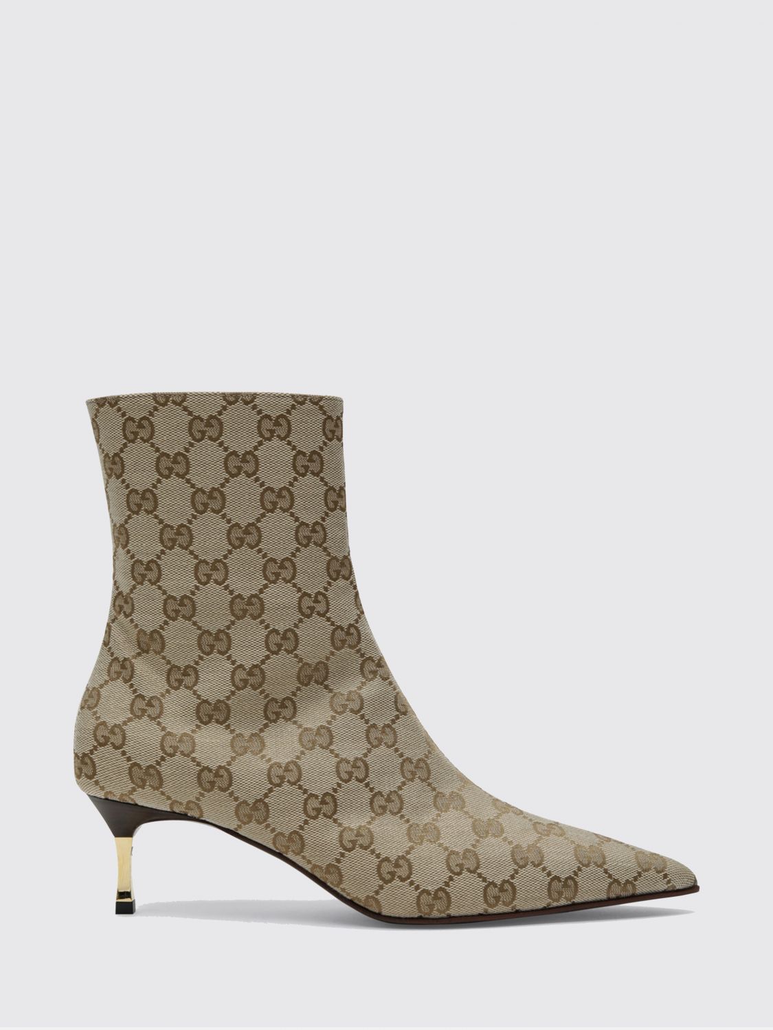 GUCCI Stivaletti Bombshell in canvas GG jacquard con tacco a stiletto medio