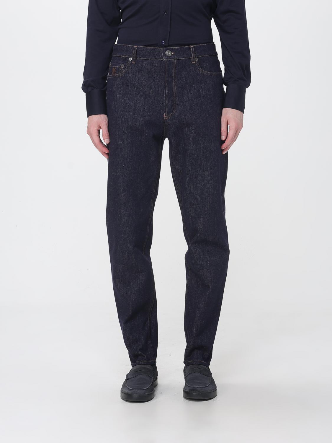 BRUNELLO CUCINELLI Jeans slim fit in denim di cotone a cinque tasche