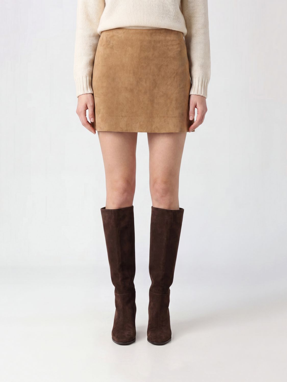 Khaite Skirt Woman Color Beige In Brown