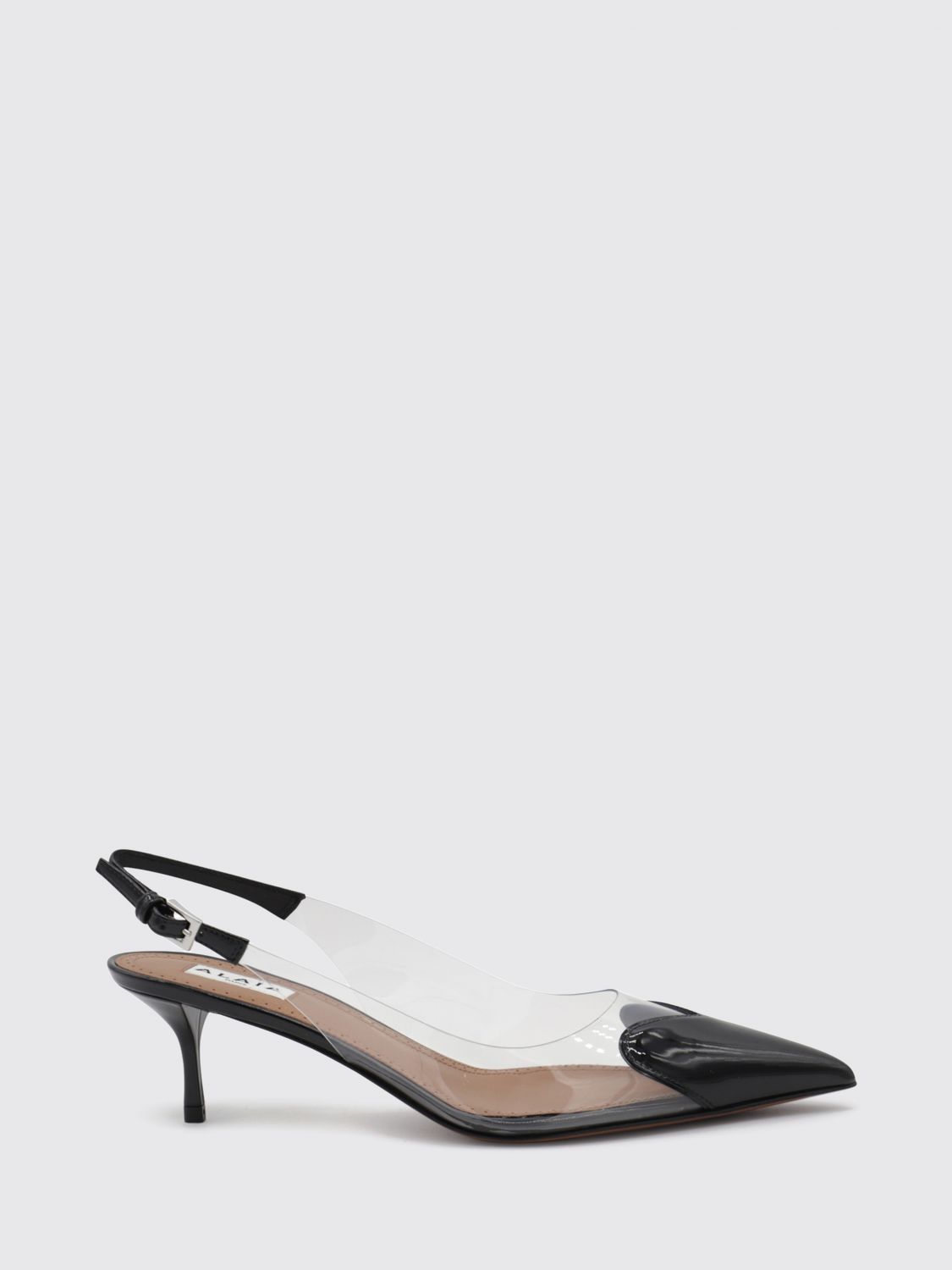 Alaïa Le Caur Slingback Court Shoes in Leather and PVC with Medium Stiletto Heel