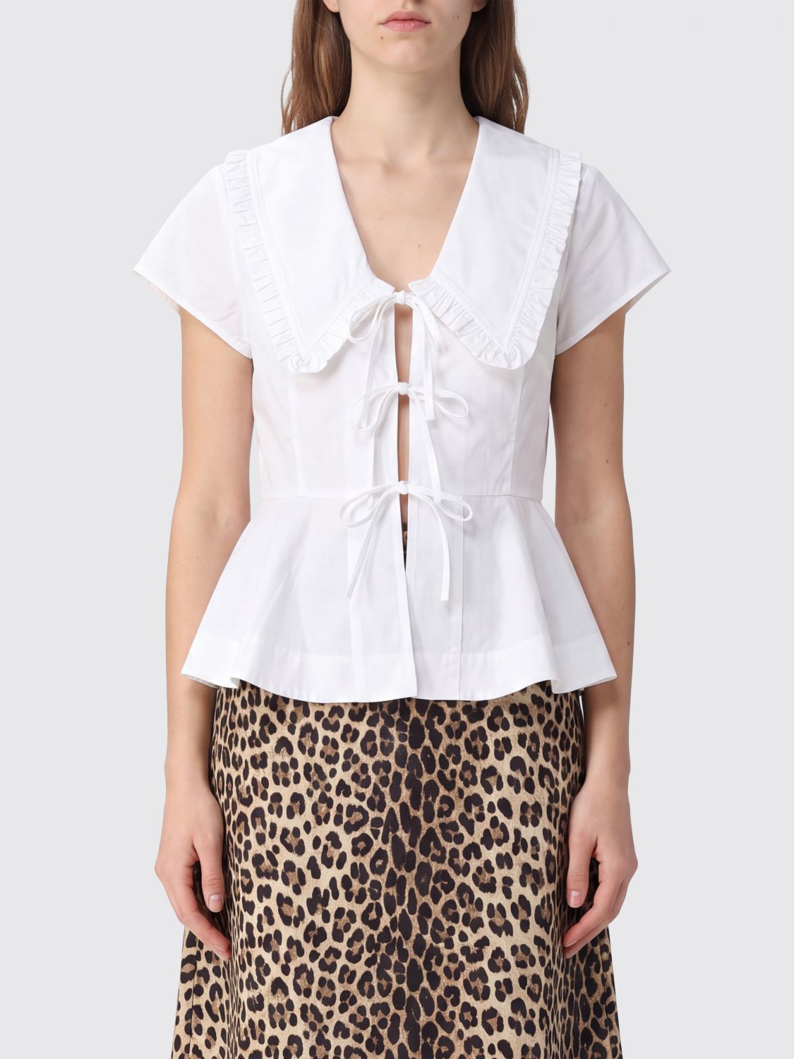 GANNI Top Woman color White
