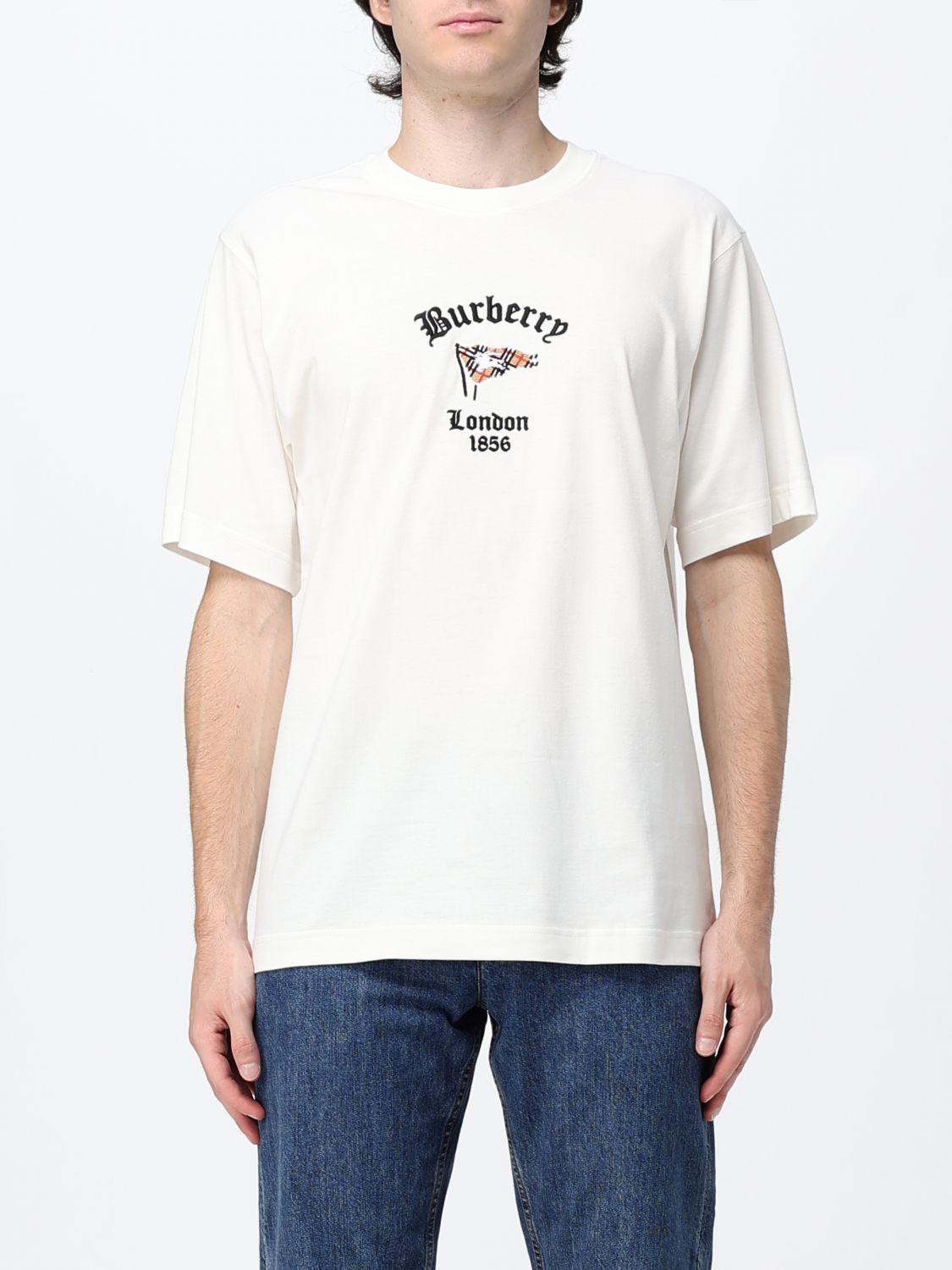 BURBERRY T-Shirt Men color Ivory　バーバリー Tシャツ メンズ カラー アイボリー BURBERRY