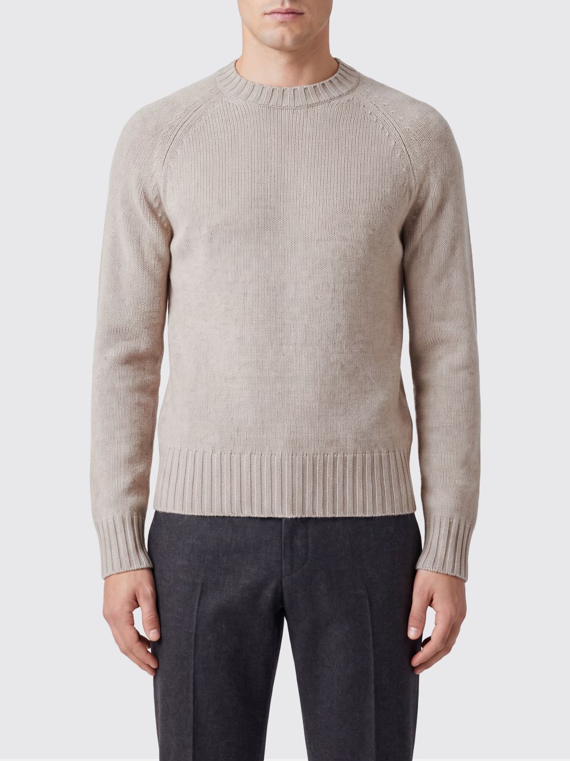 TOM FORD Classic Crewneck Jumper in Pure Cashmere with Ribbed Trims