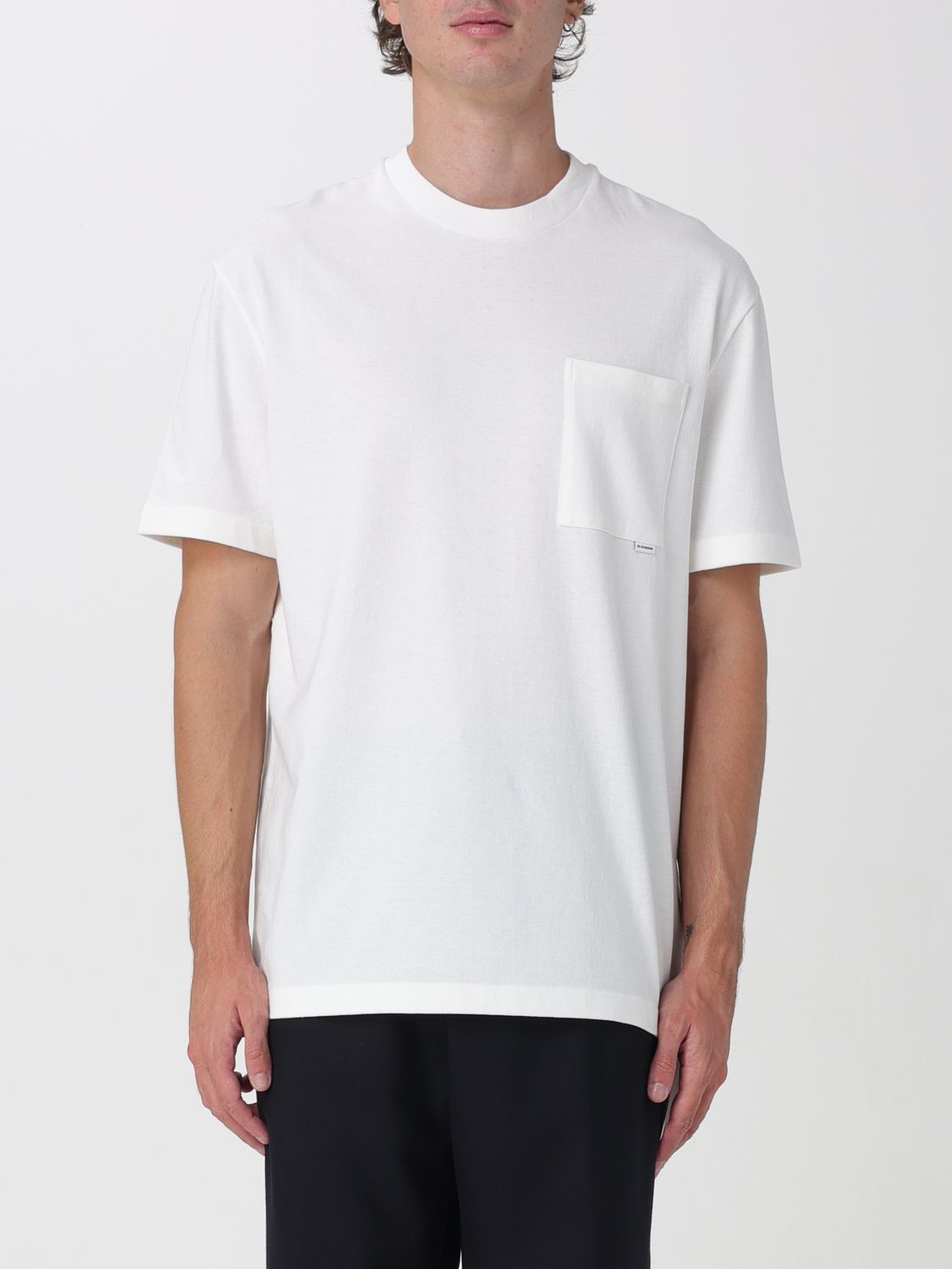 JIL SANDER T-shirt in cotone a maniche corte con taschino