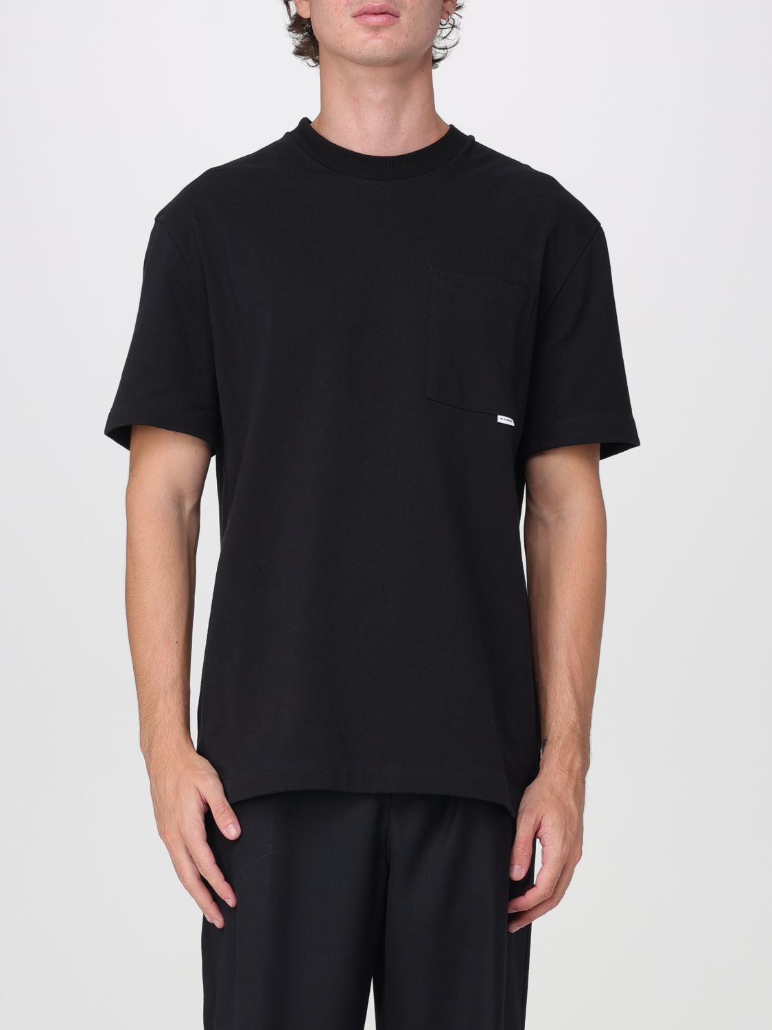 JIL SANDER T-shirt in cotone a maniche corte con taschino
