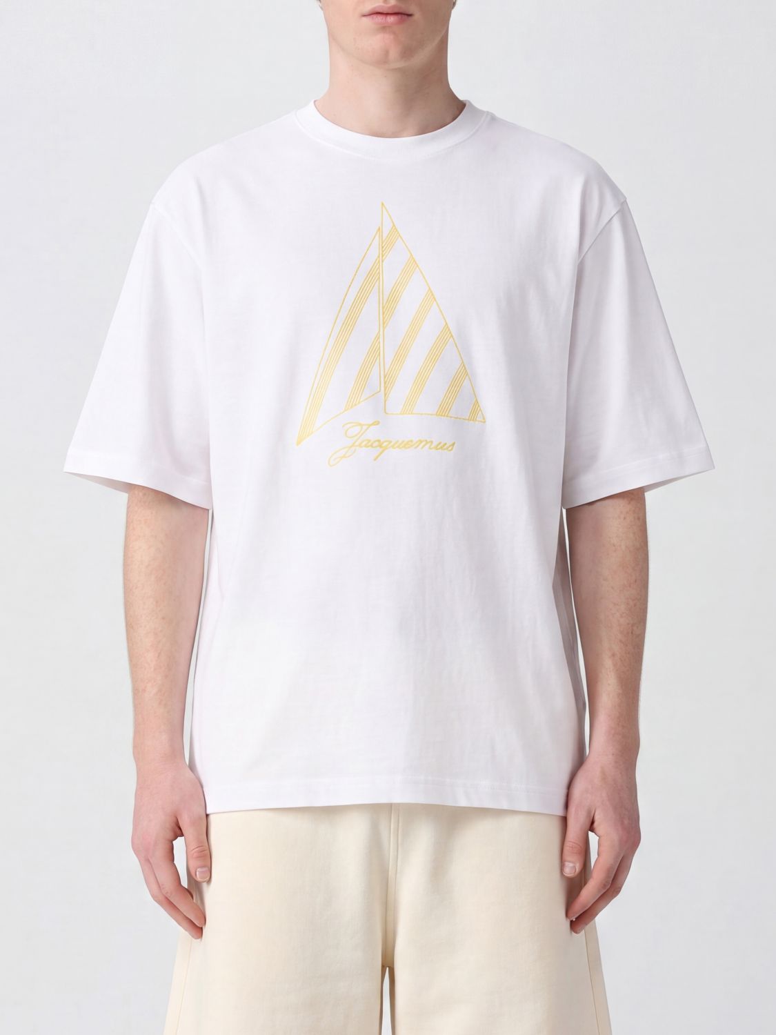 JACQUEMUS Logo Graphic Print Cotton Crewneck T-Shirt　JACQUEMUS ロゴ グラフィック プリント コットン クルーネック T シャツ JACQUEMUS
