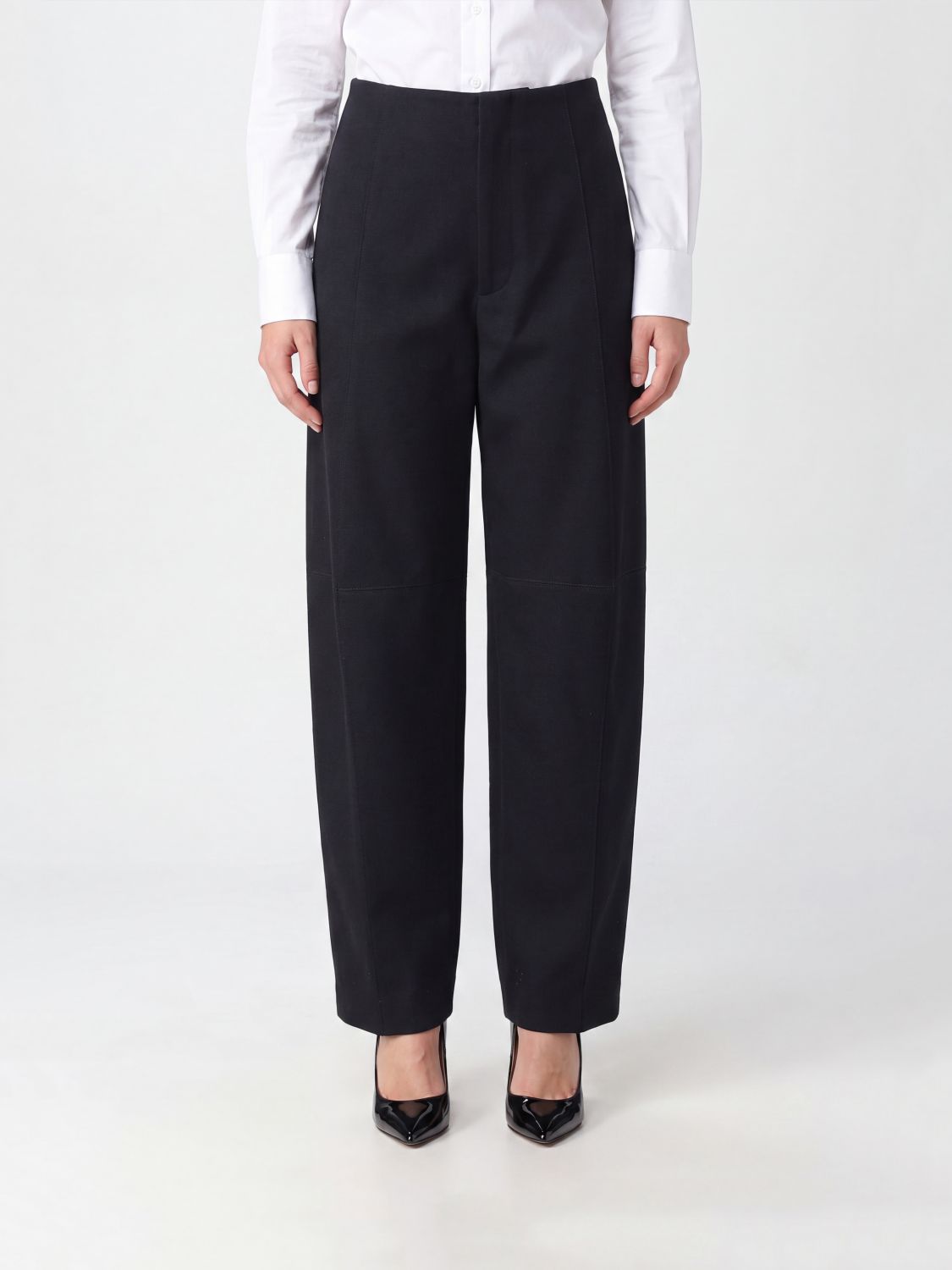 VICTORIA VICTORIA BECKHAM Eugenie Wollhose mit hohem Bund und weitem Bein