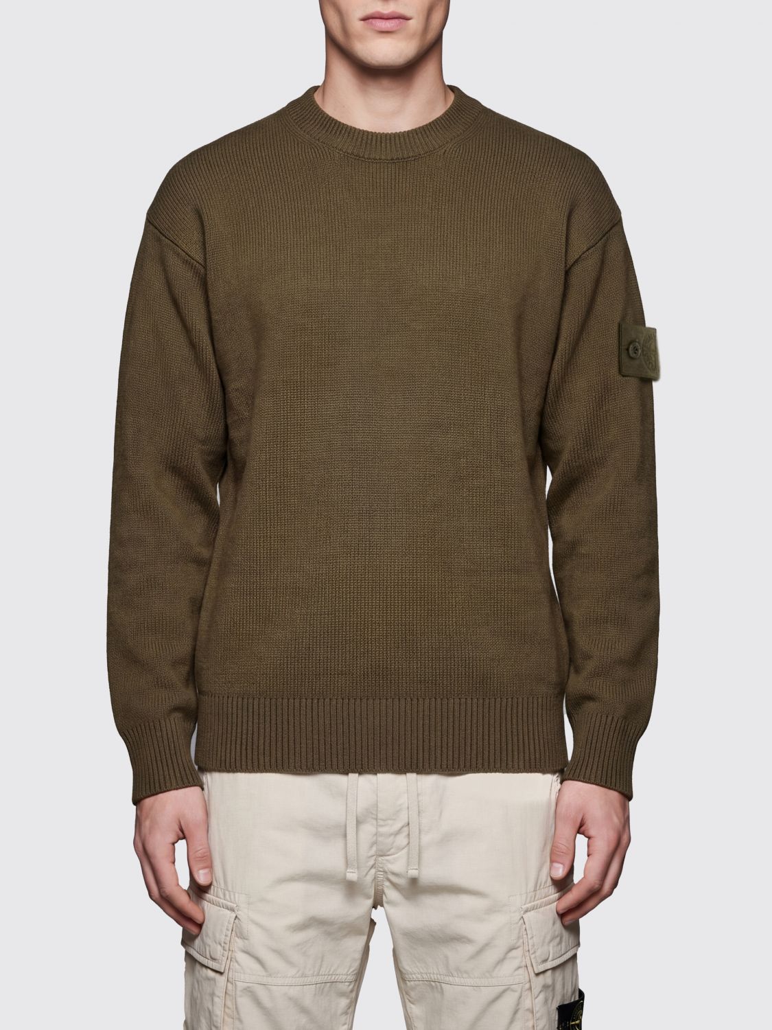 STONE ISLAND Maglia in cotone e cashmere GHOST