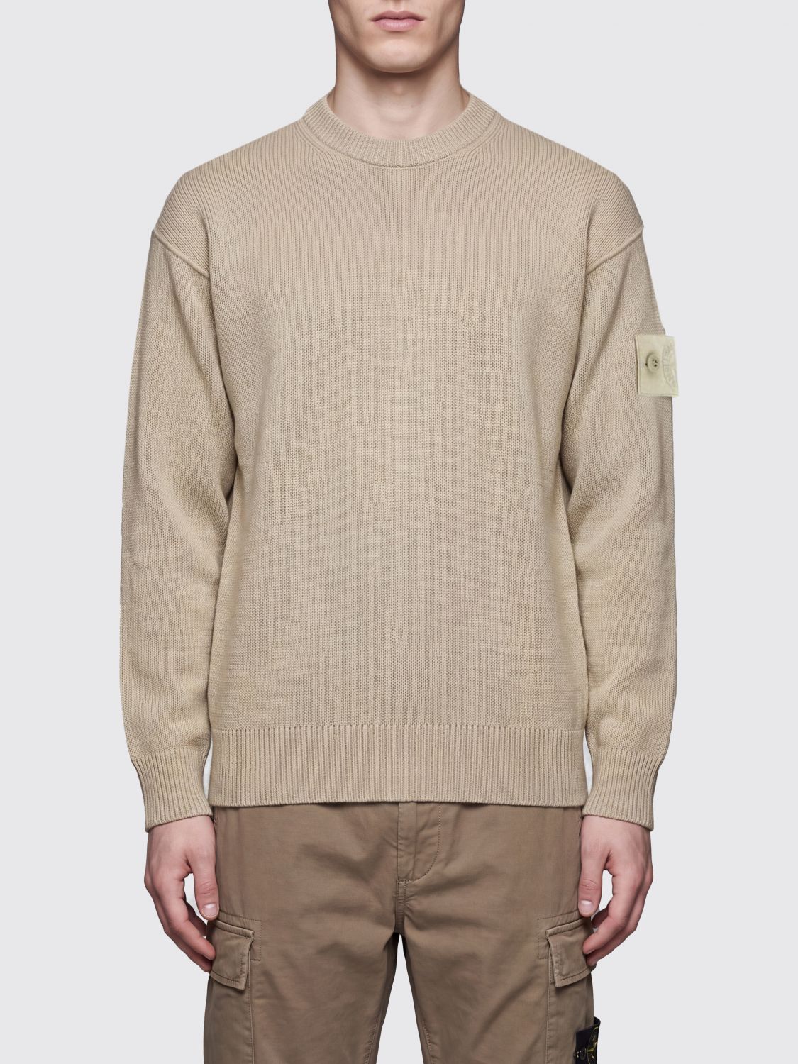 STONE ISLAND Ghost Capsule Cotton and Cashmere Crewneck Jumper