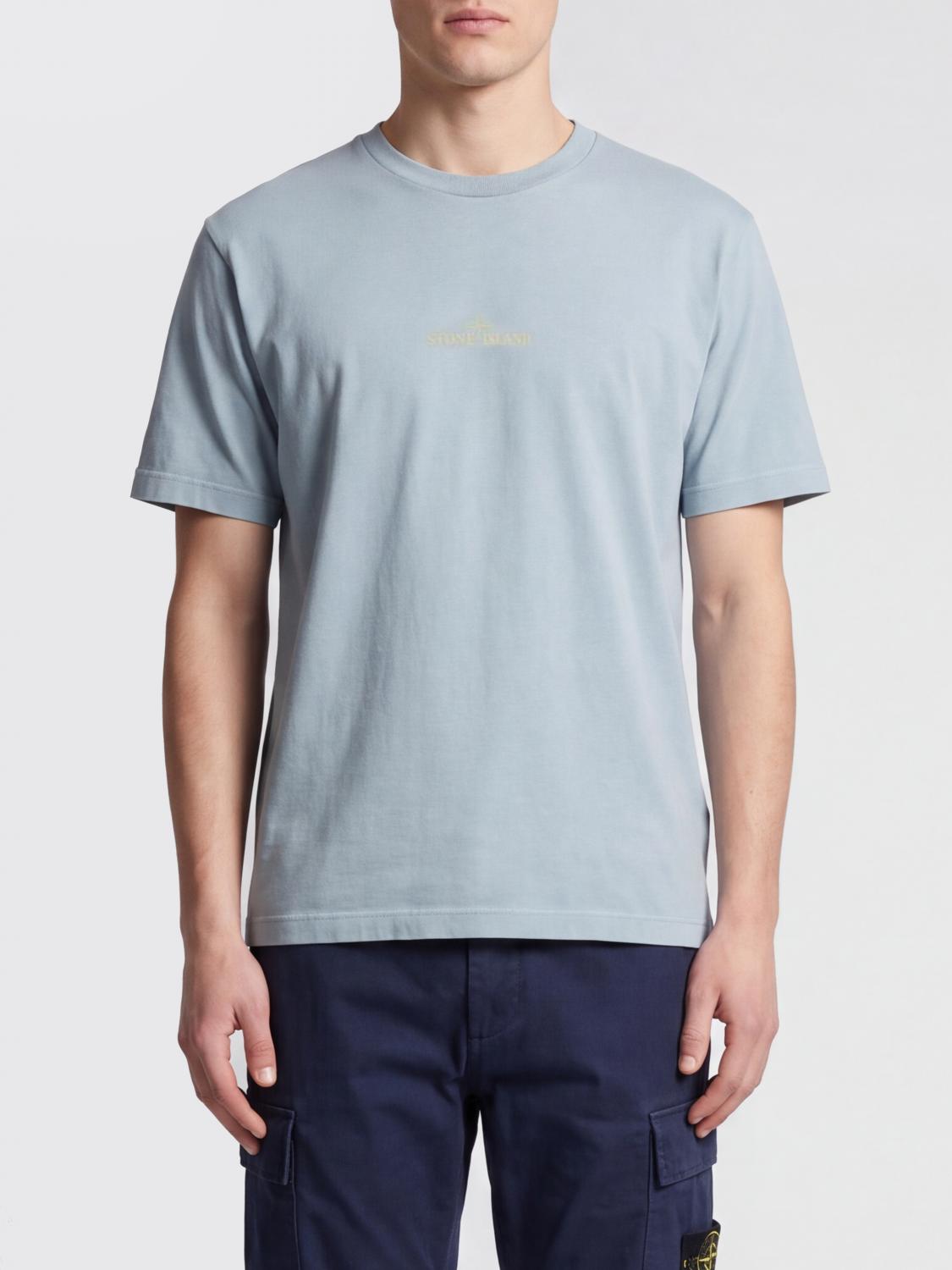 STONE ISLAND T-shirt girocollo in cotone organico con stampa 'Desert'