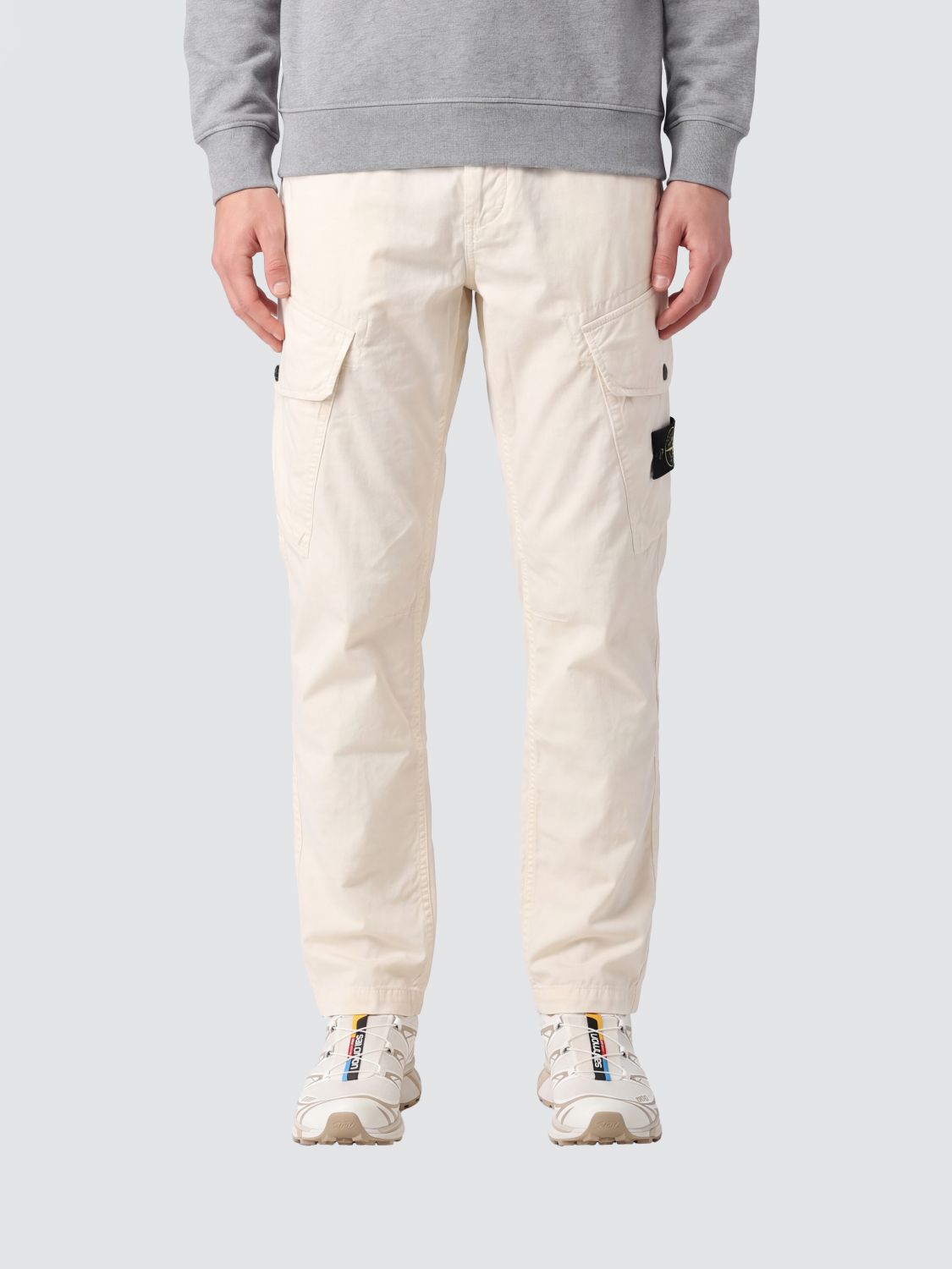 STONE ISLAND Hose Herren Farbe Weiß