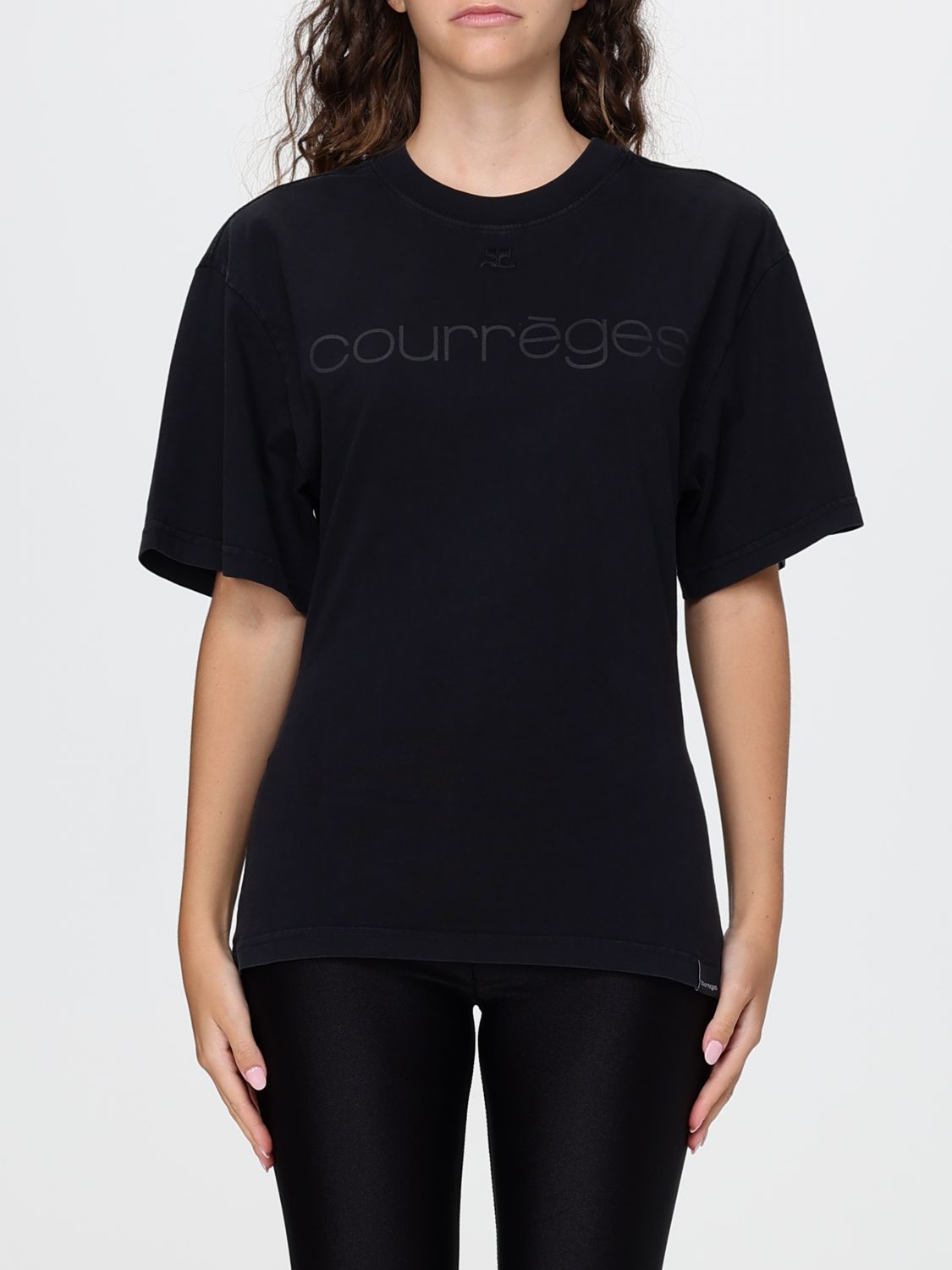 COURRÈGES Top Woman color Black