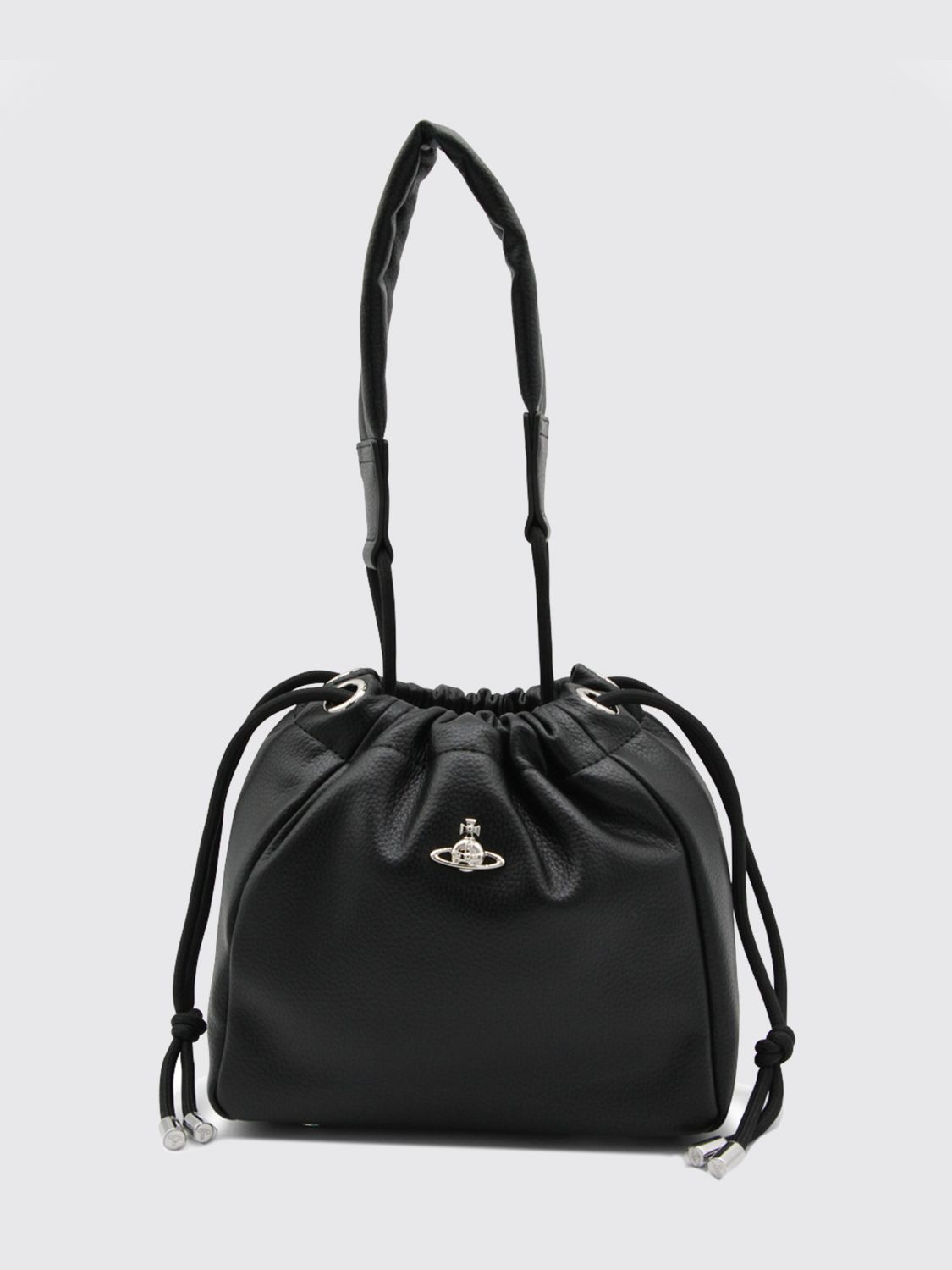 VIVIENNE WESTWOOD Orb Logo Grained Synthetic Leather Bucket Bag