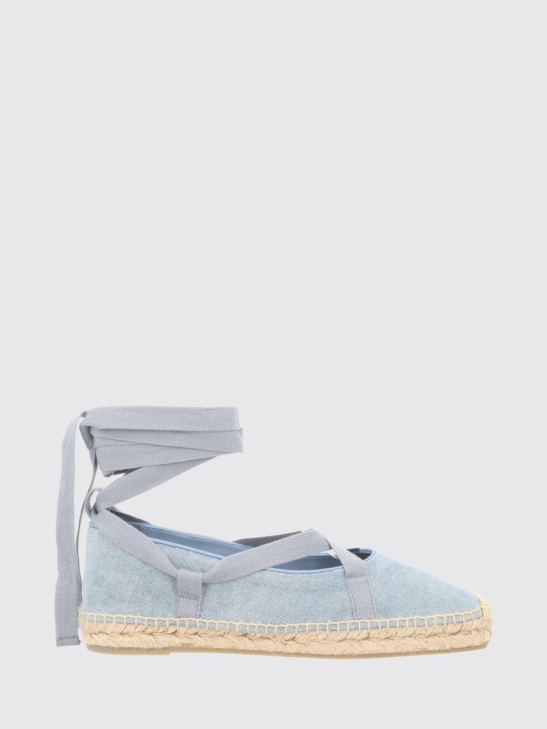 CASTAÑER Petunia Denim Espadrilles with Low Heel and Ankle Ties