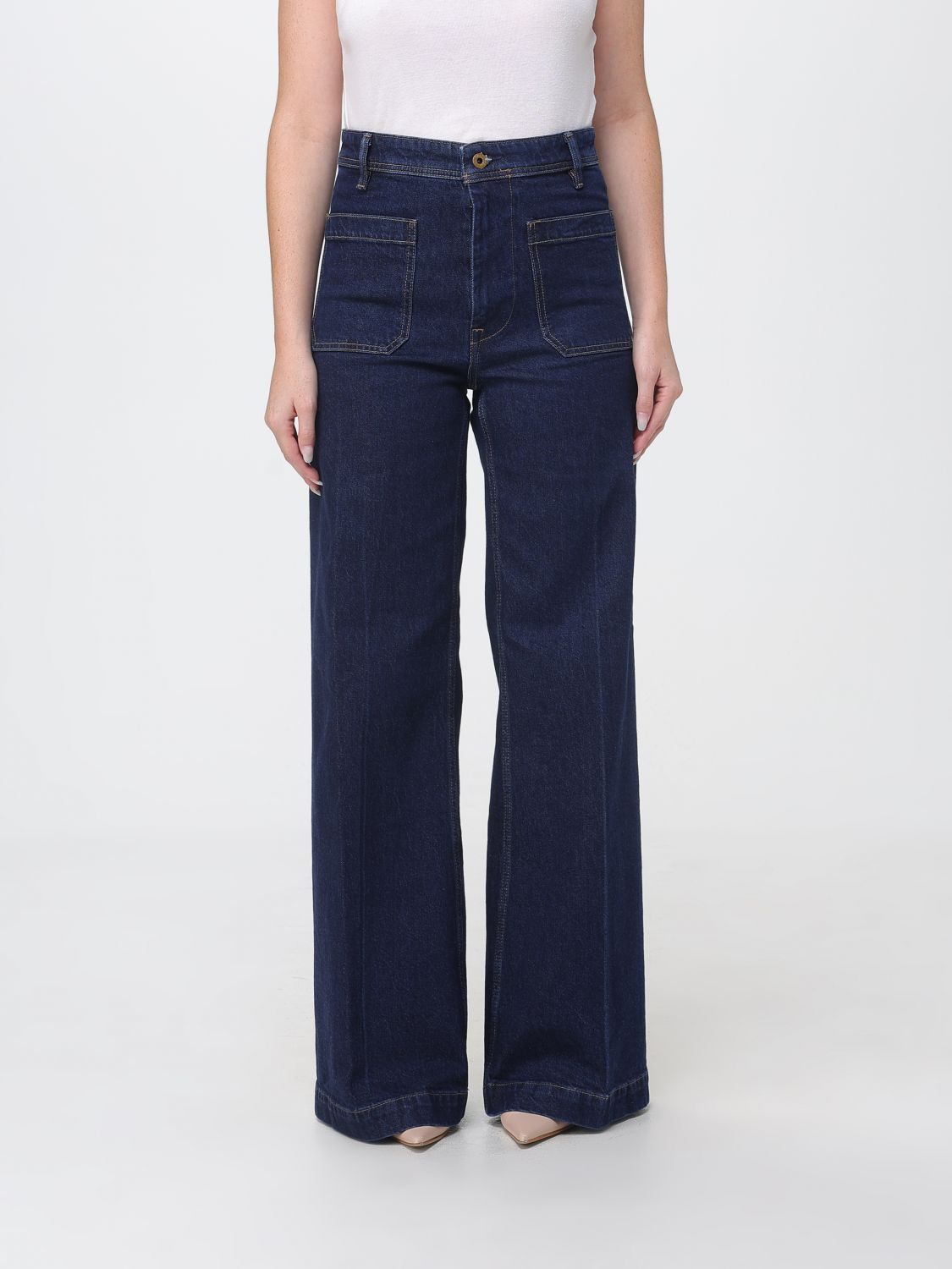 POLO RALPH LAUREN Pants Woman color Denim