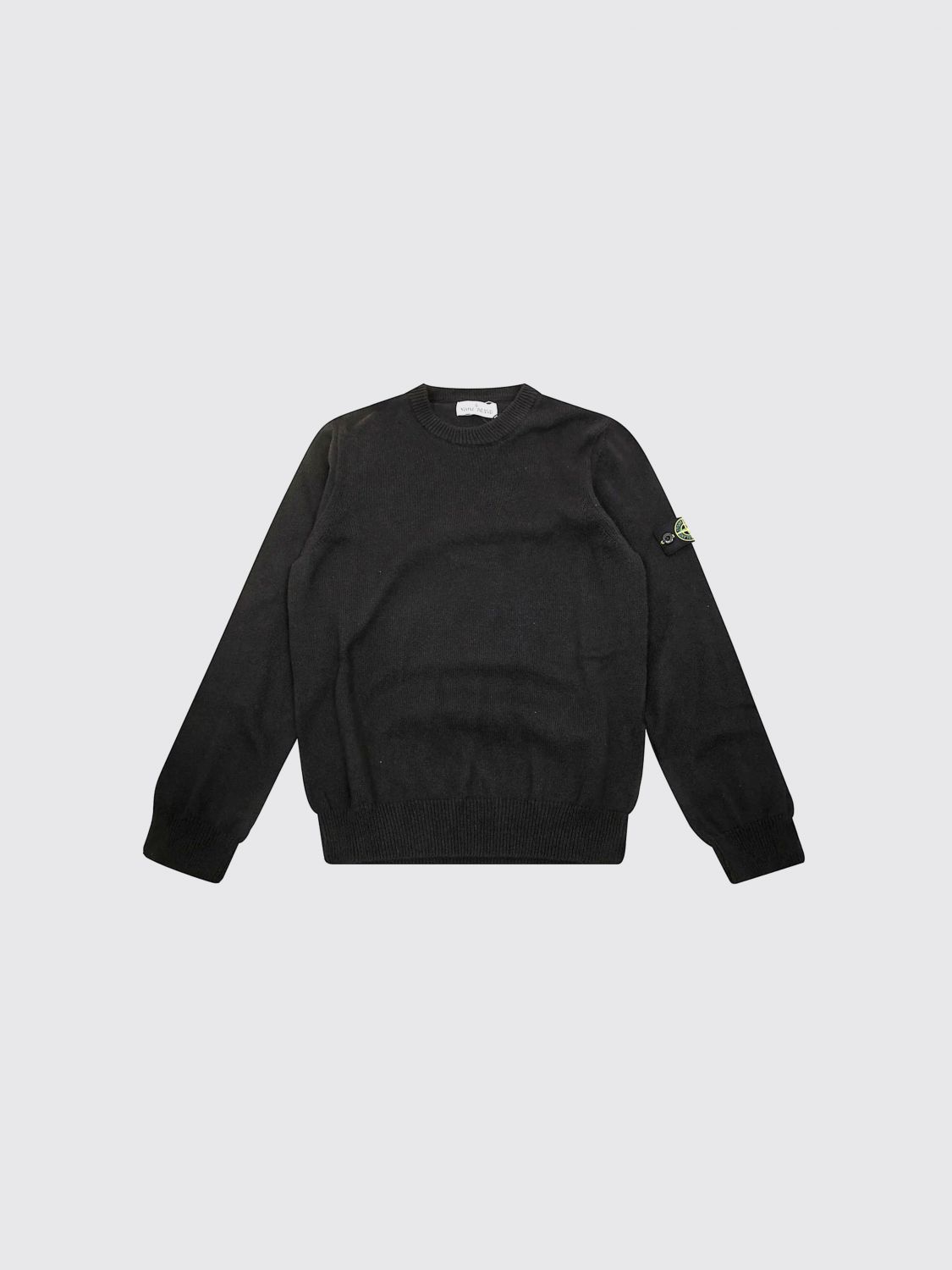 STONE ISLAND JUNIOR Rundhalspullover für Jungen aus Wollmischung mit Compass-Logo