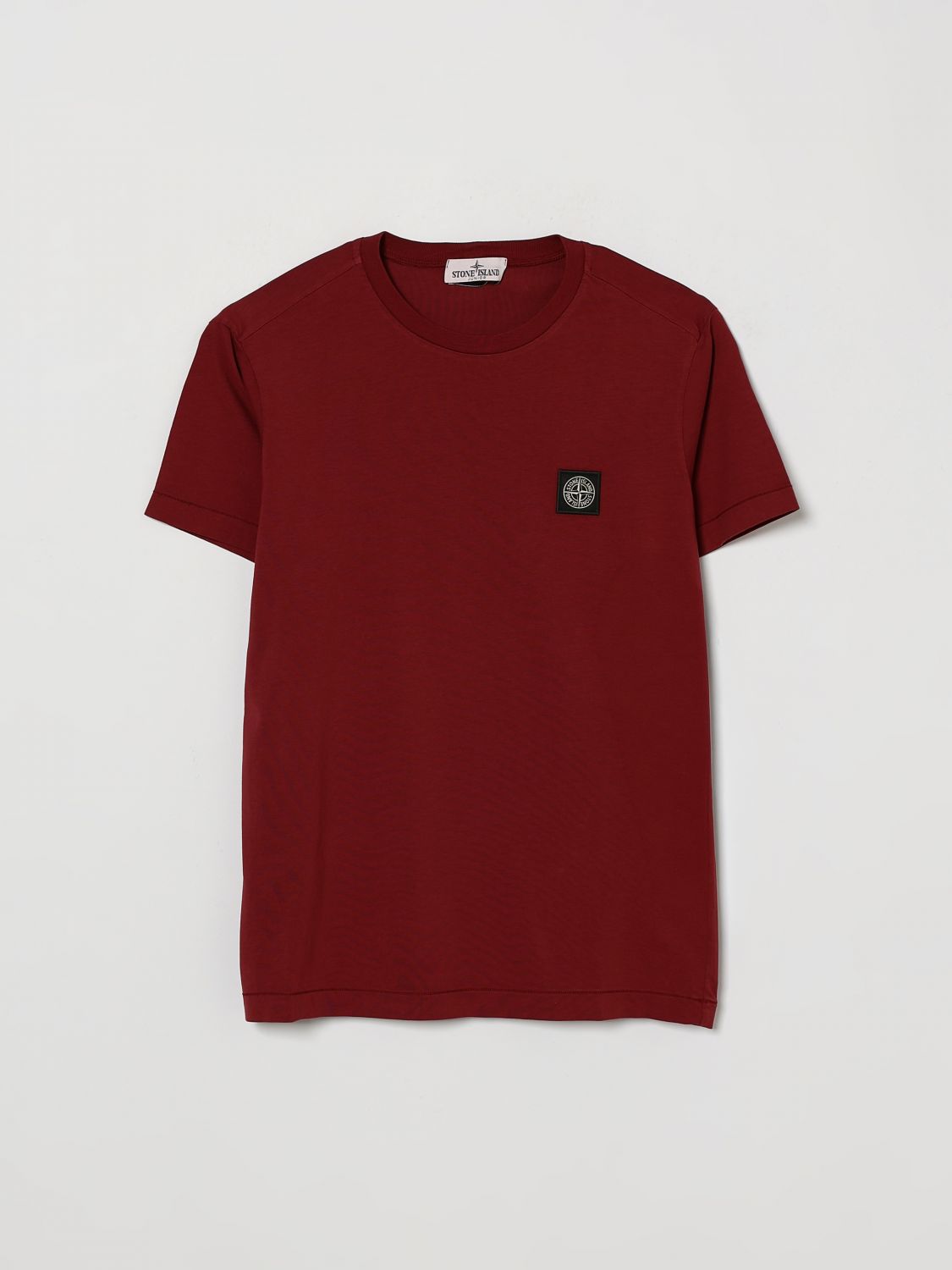 STONE ISLAND JUNIOR T-shirt da bambino in cotone con logo Compass