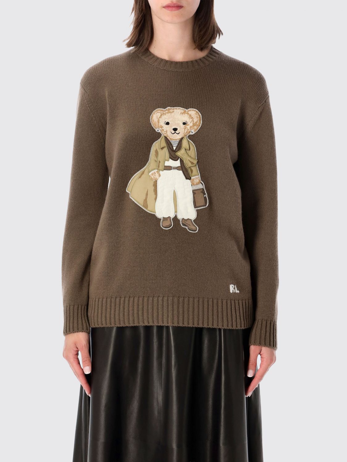 RALPH LAUREN Sweater Woman color Brown