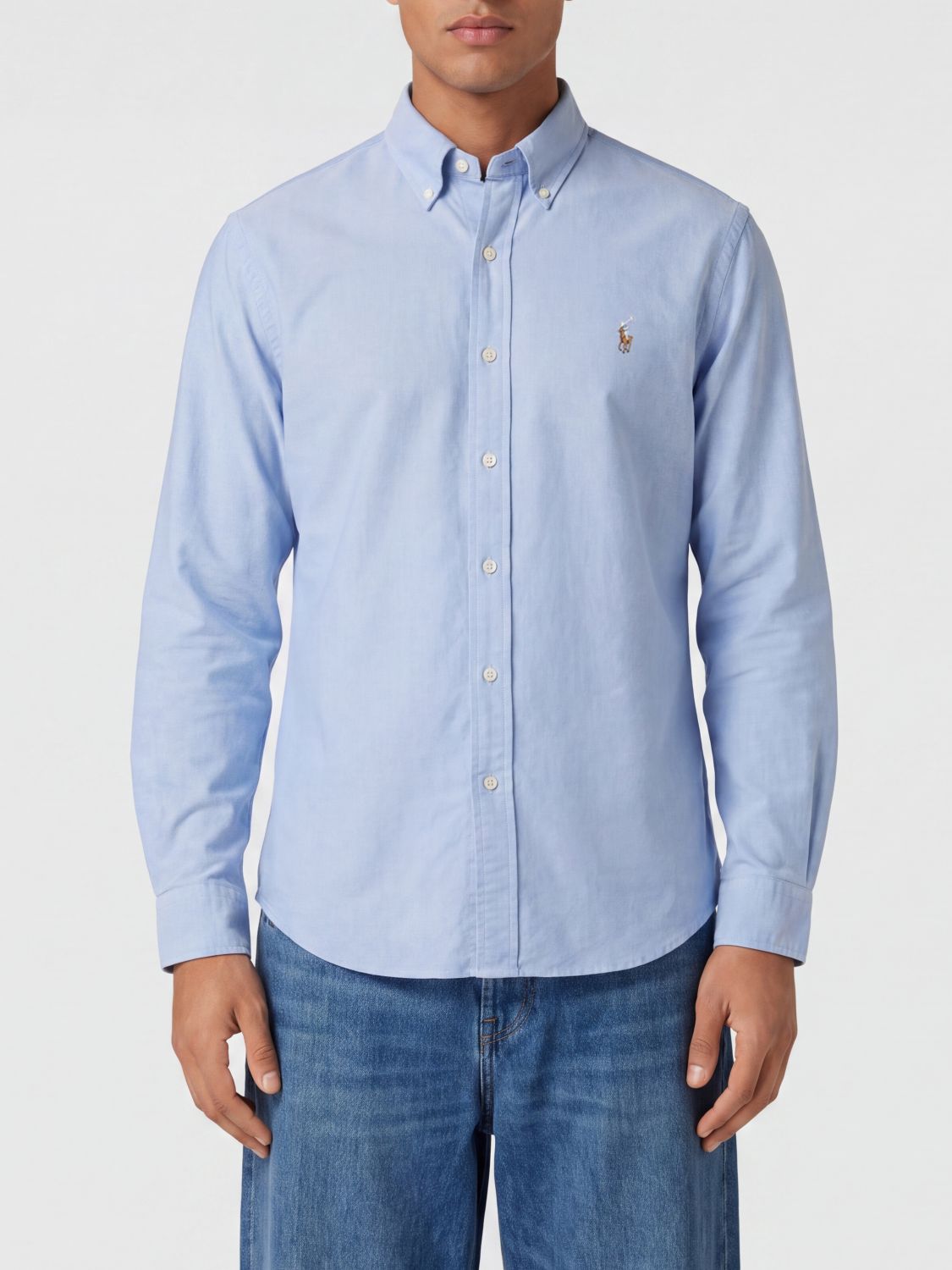 POLO RALPH LAUREN Gestreiftes Baumwollhemd mit Button-Down-Kragen
