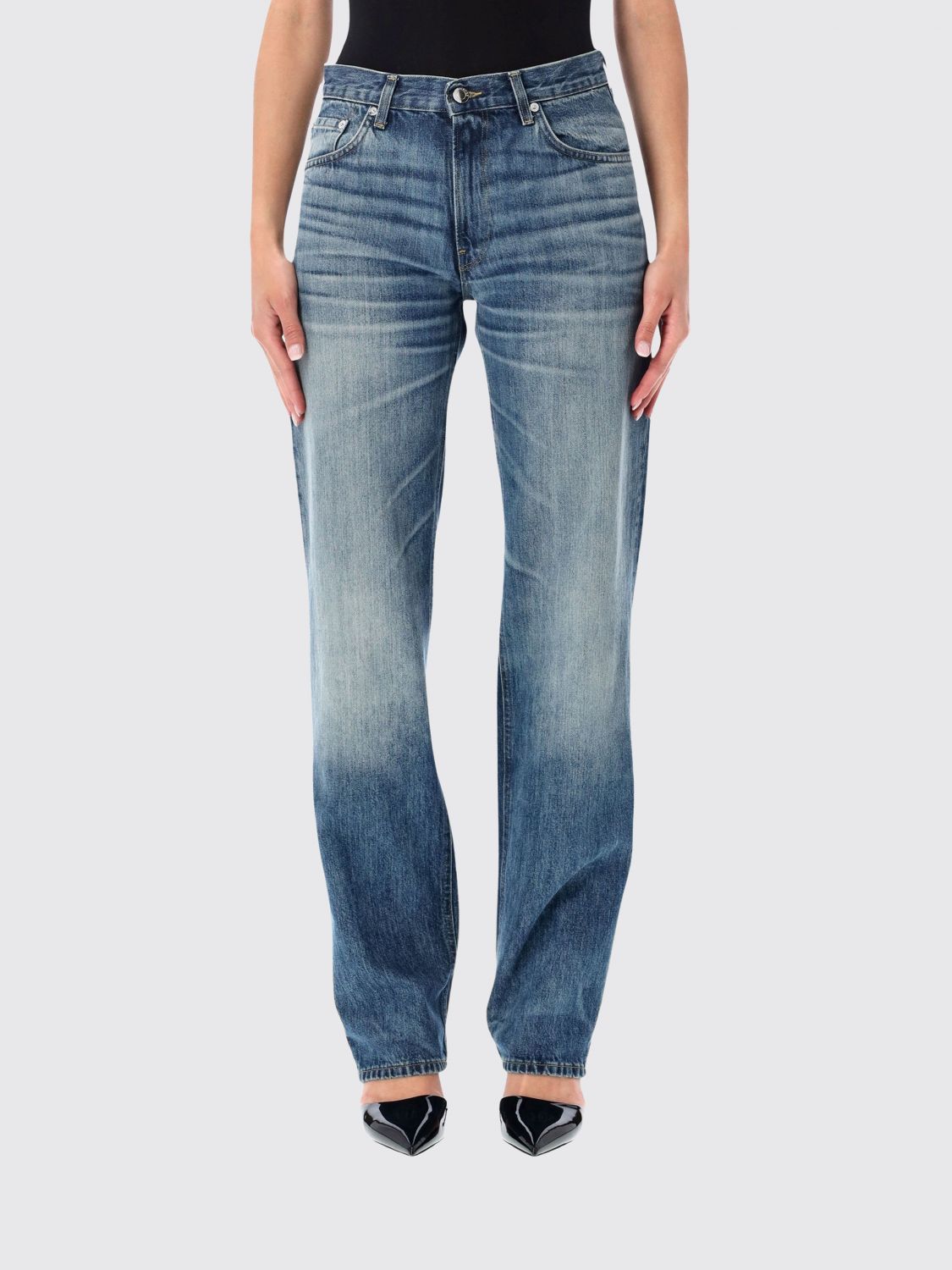 Haikure Elisa High-Waisted Straight Leg Jeans in a Five-Pocket Style