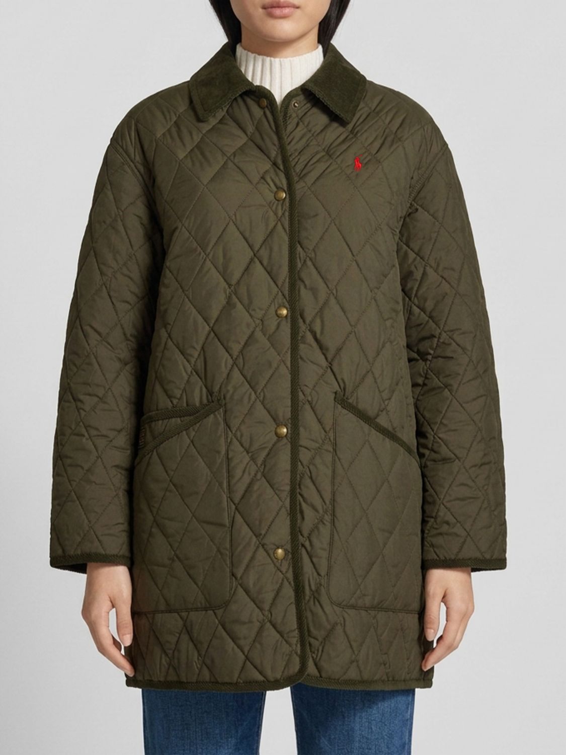 Polo Ralph Lauren Water-Repellent Quilted Jacket with Velvet Collar