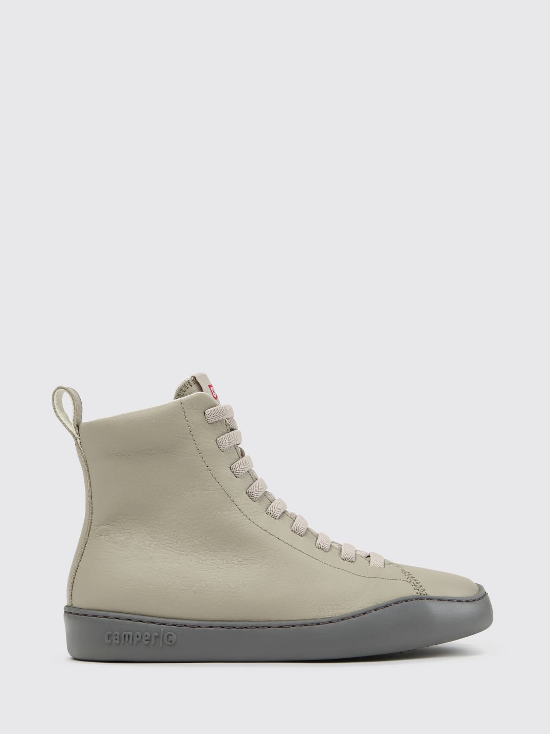 CAMPER Stivali Peu Touring in pelle liscia con zip laterale