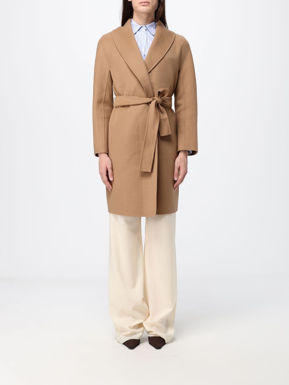 MAX MARA Coat Woman color Camel