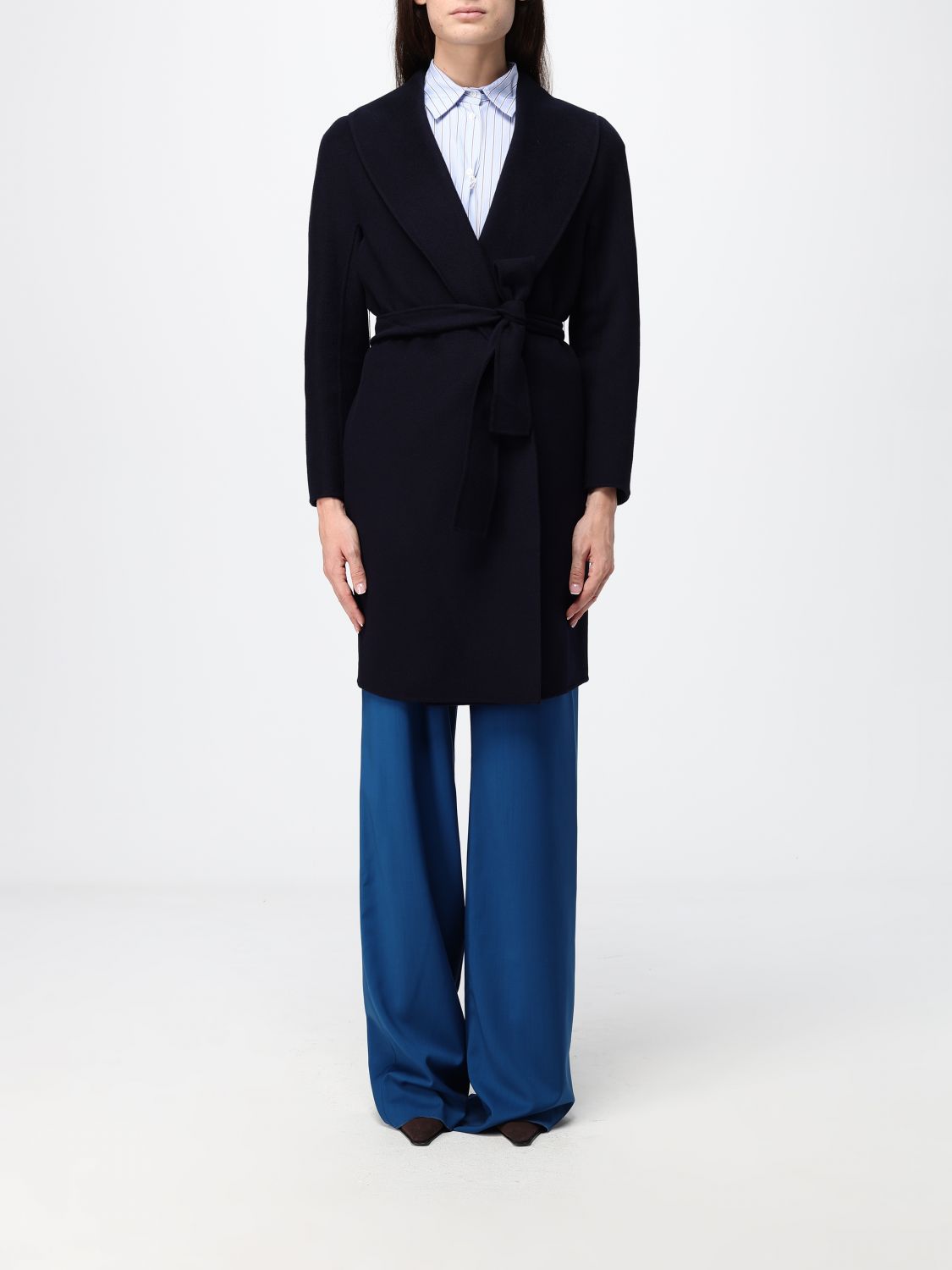 MAX MARA Coat Woman color Navy