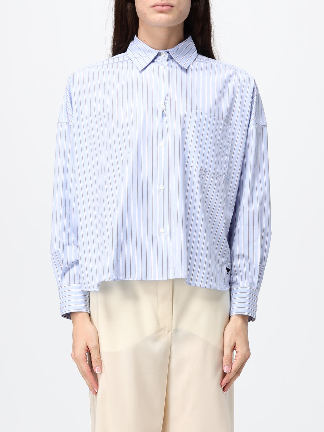 MAX MARA Double-Breasted Pure Wool Blazer with Peak Lapels