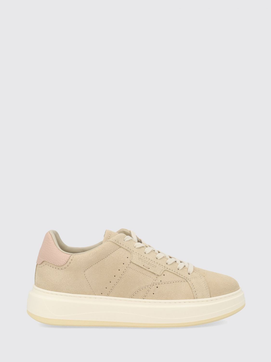 WOOLRICH Sneakers low top in pelle scamosciata con punta tonda e suola in gomma