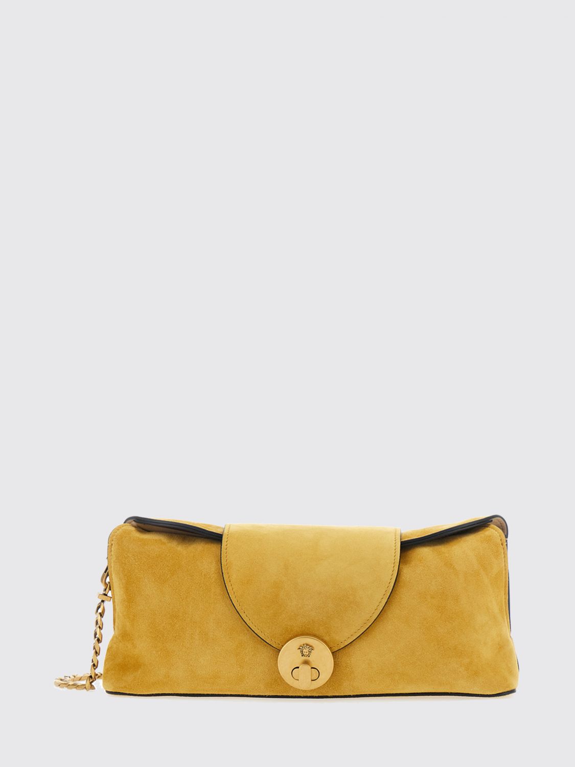Versace Vivian Suede Shoulder Bag with Medusa Logo · OS