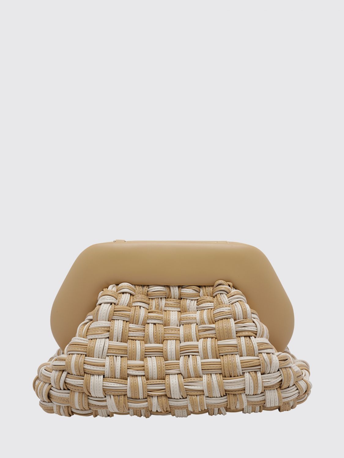 THEMOIRÈ Clutch Bios bicolore in pelle vegana intrecciata con chiusura magnetica