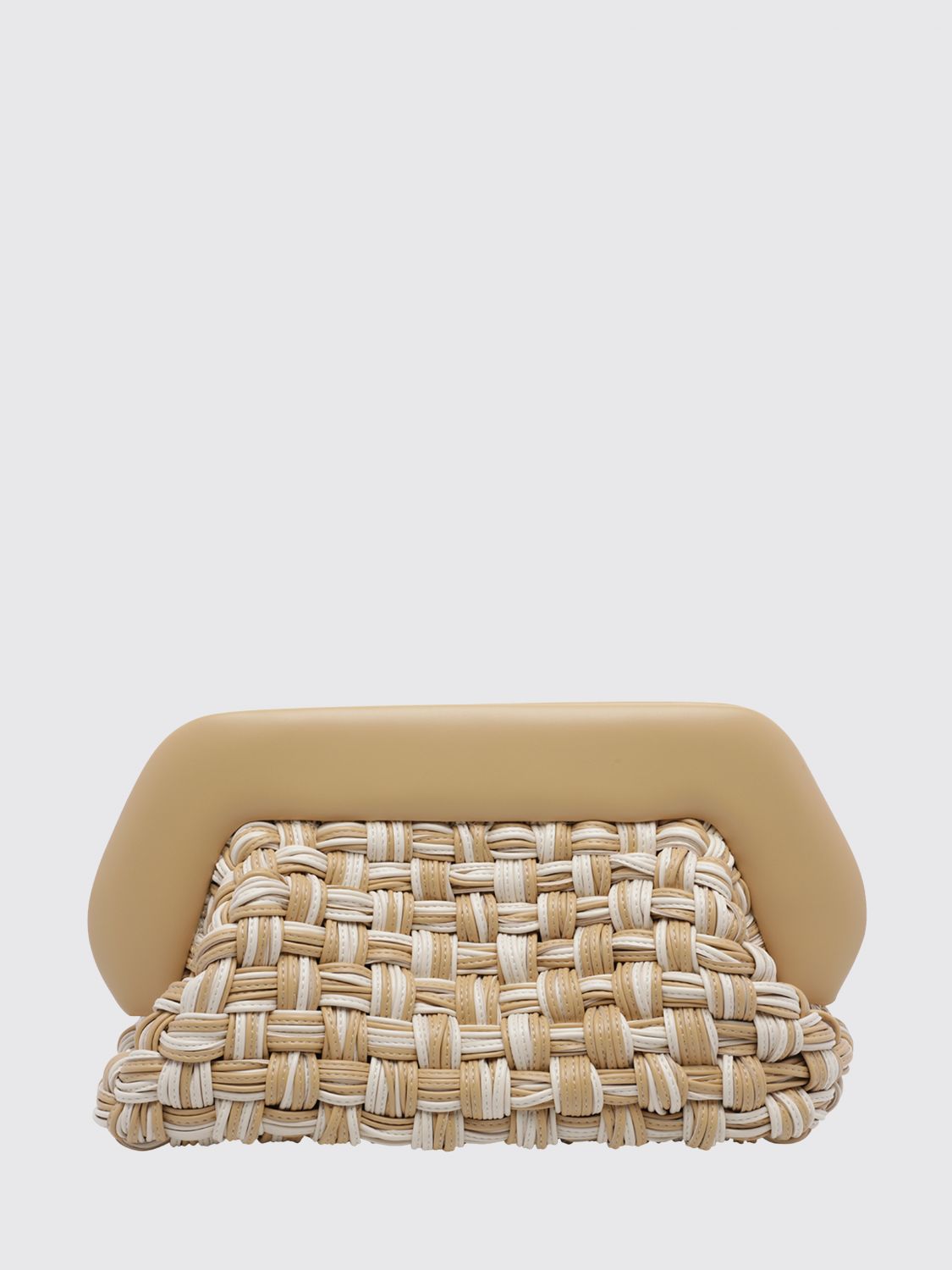 THEMOIRÈ Clutch Bios in pelle vegana intrecciata con tracolla amovibile e regolabile