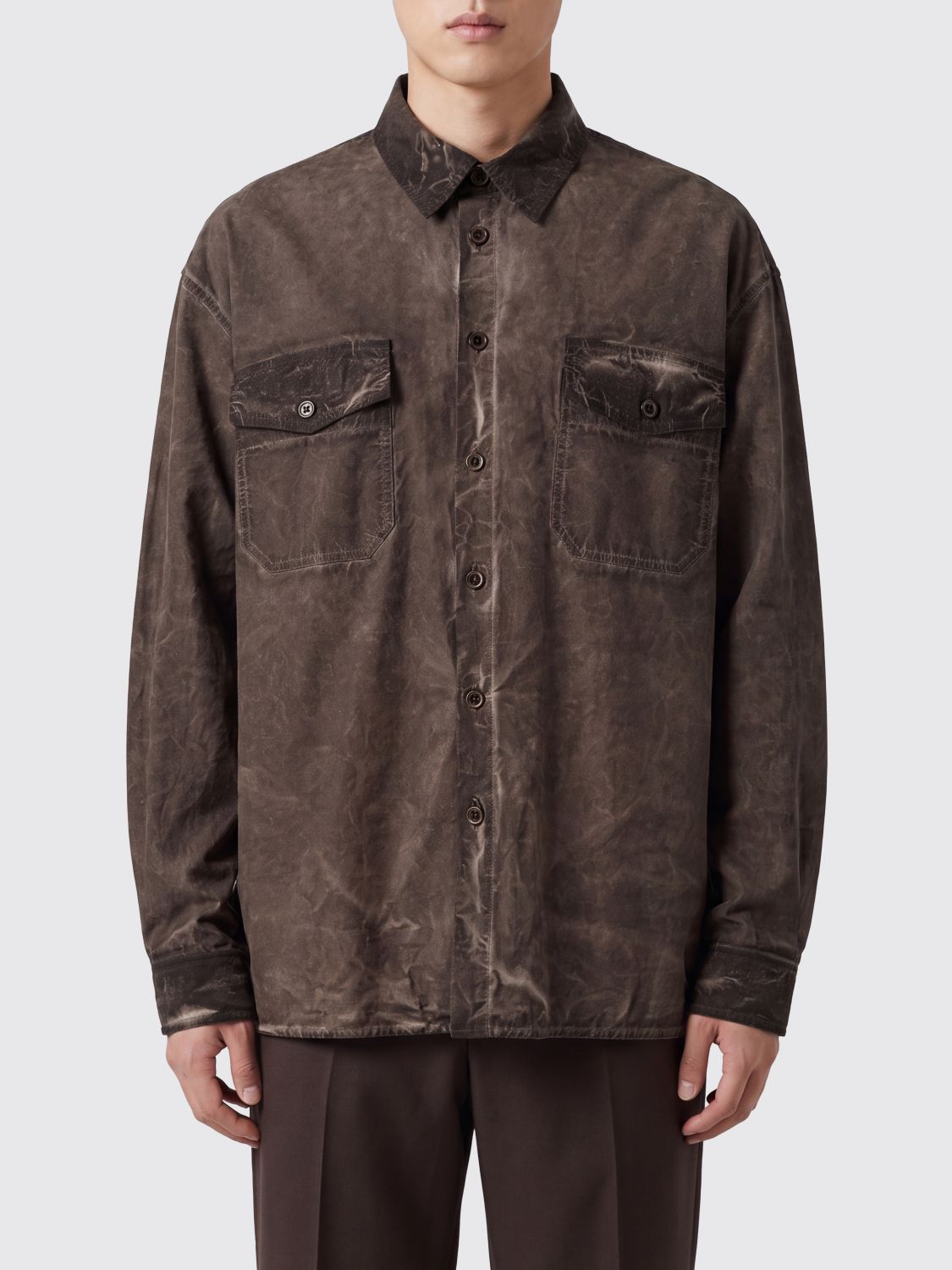 UMA WANG Camicia Uomo colore Marrone