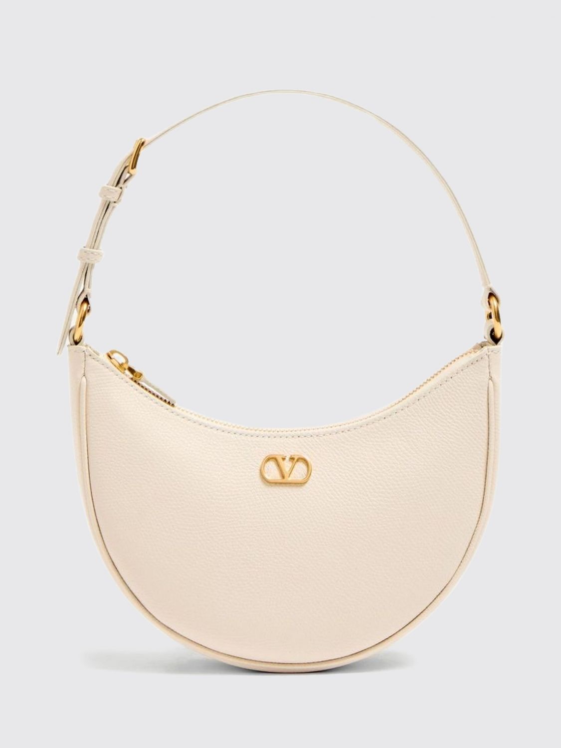 VALENTINO GARAVANI Mini borsa hobo in pelle di vitello con logo VLogo Signature